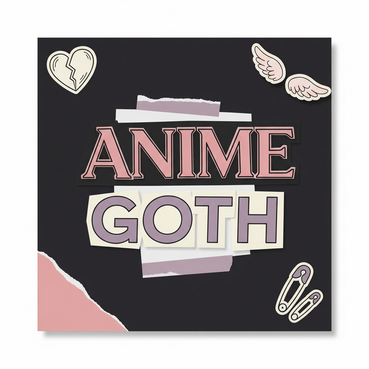 Anime Goth collection cover — kawaii meets noir.