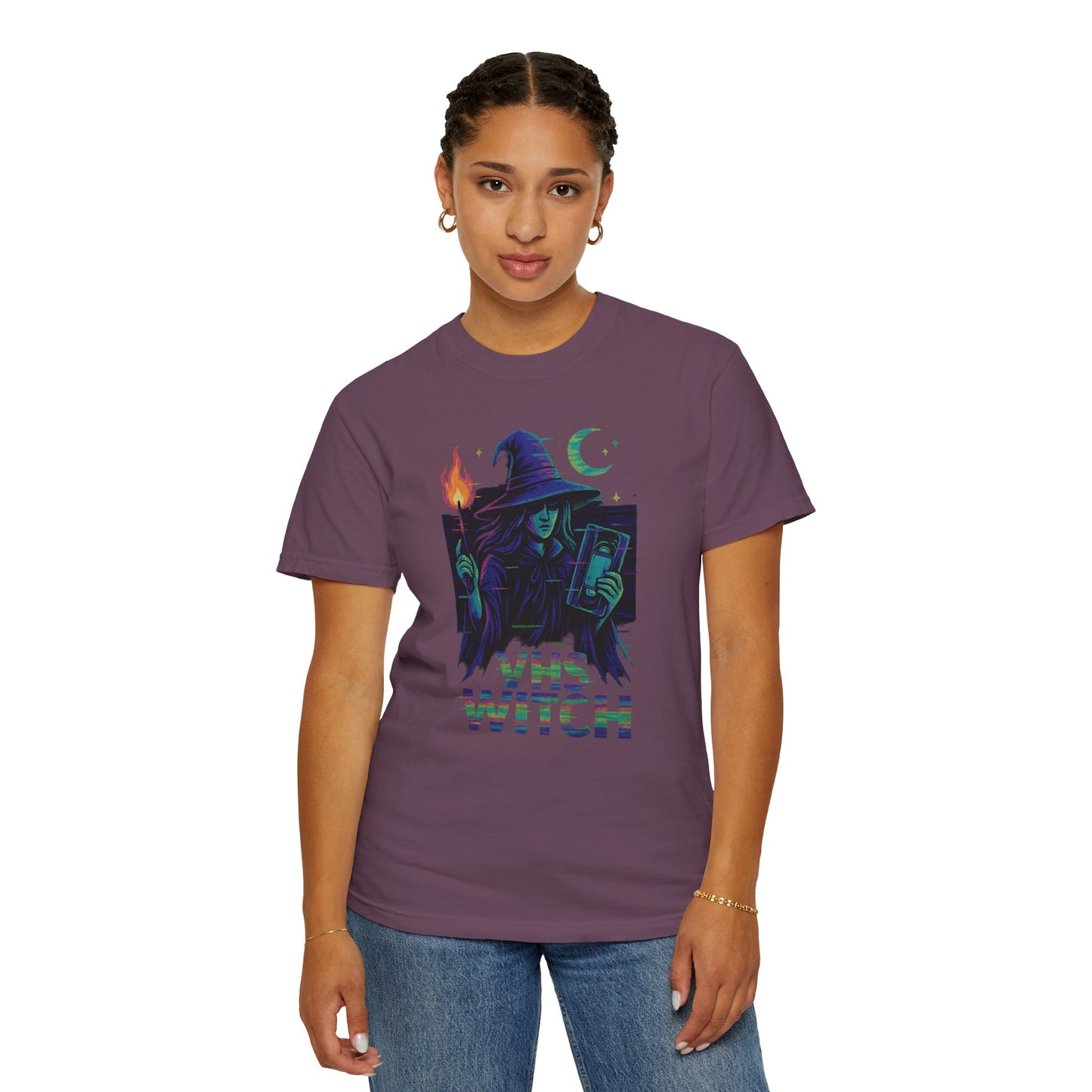 90s Glitch VHS Witch T-Shirt