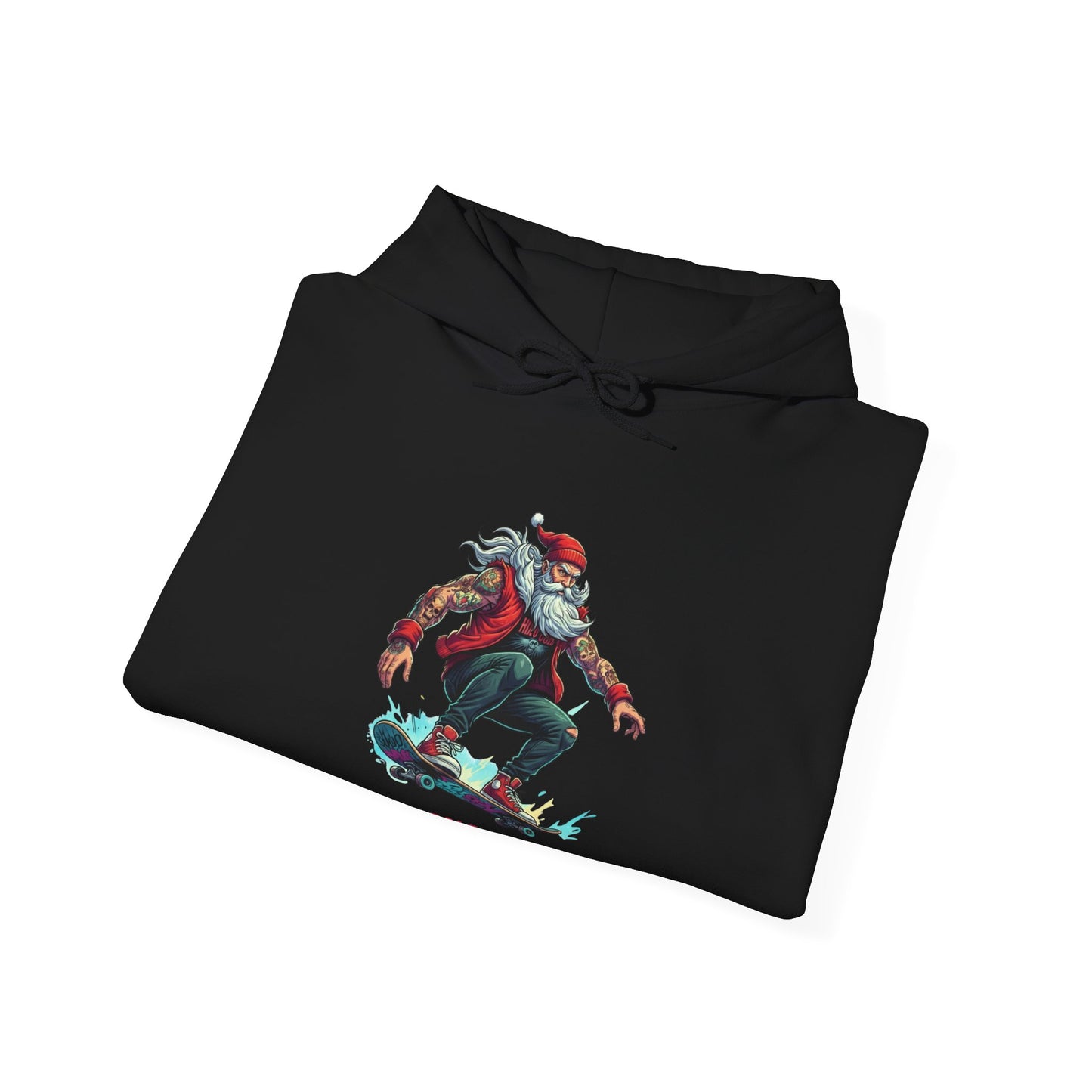 Retro Santa North Pole Skate Club Christmas Hoodie