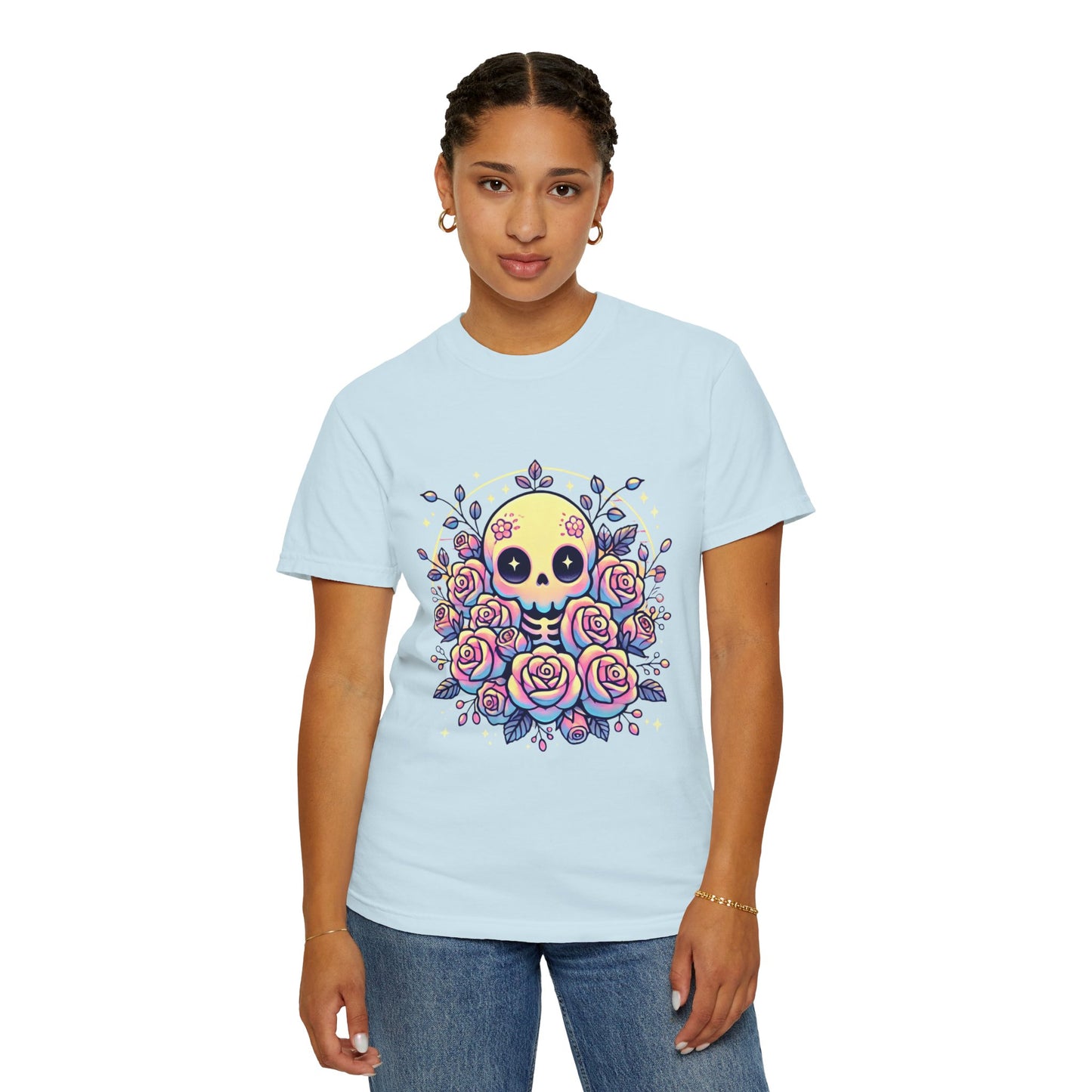 Kawaii Pastel Skull & Roses T-Shirt