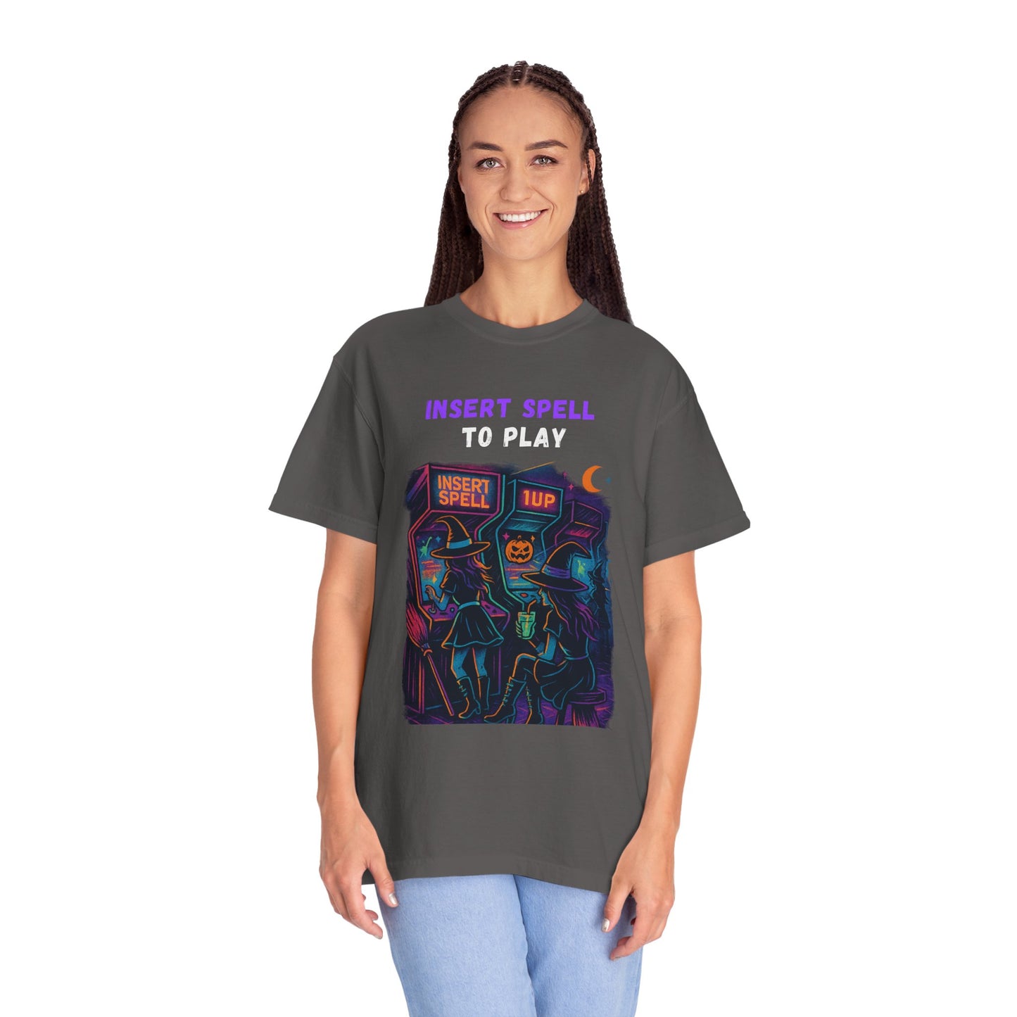 Insert Spell to Play Arcade Witch T-Shirt