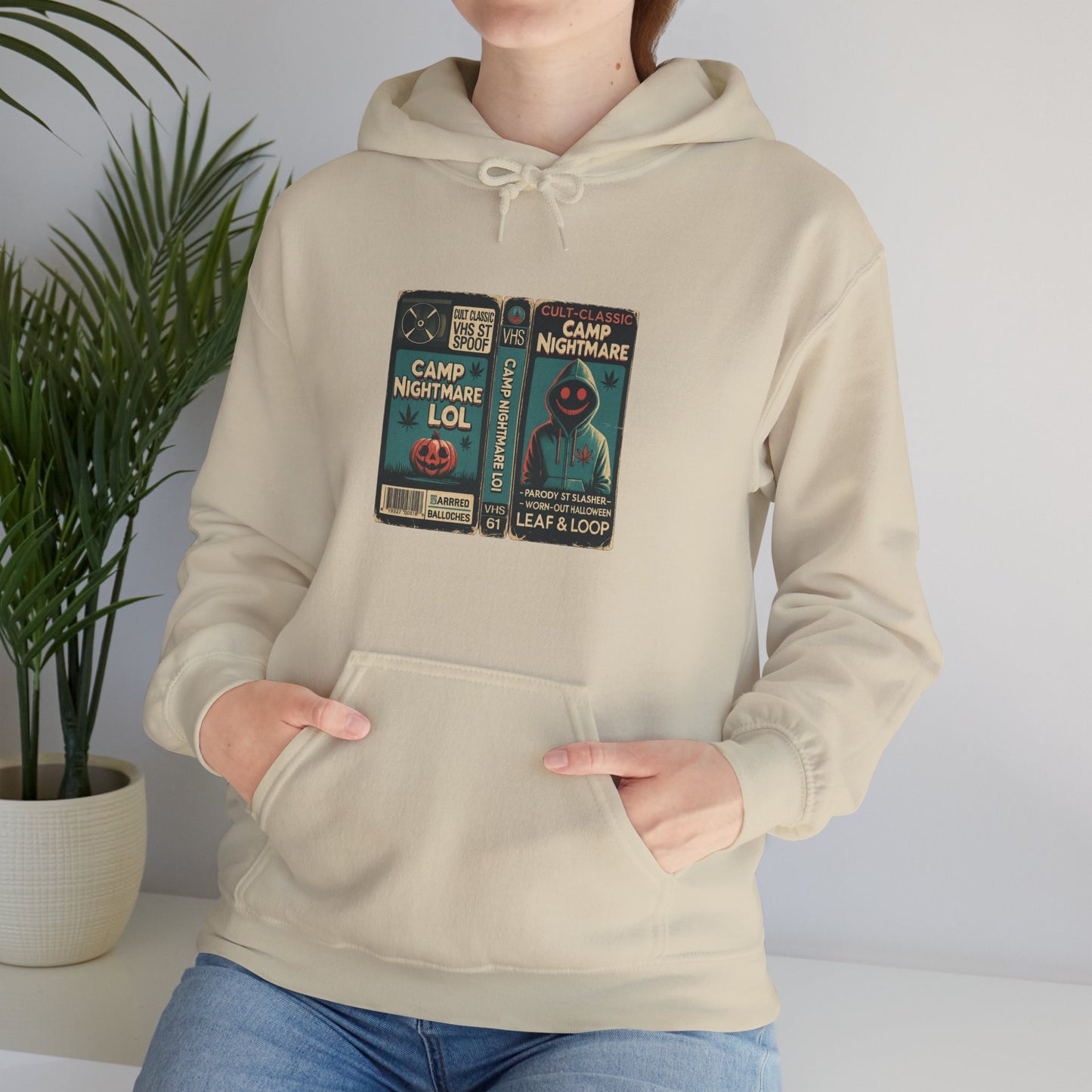 Retro 80s Cult Slasher Camp Nightmare VHS Horror Hoodie