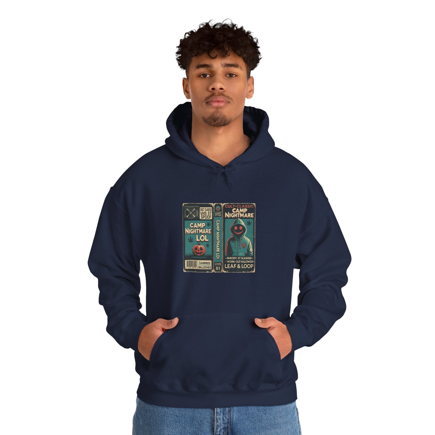 Retro 80s Cult Slasher Camp Nightmare VHS Horror Hoodie