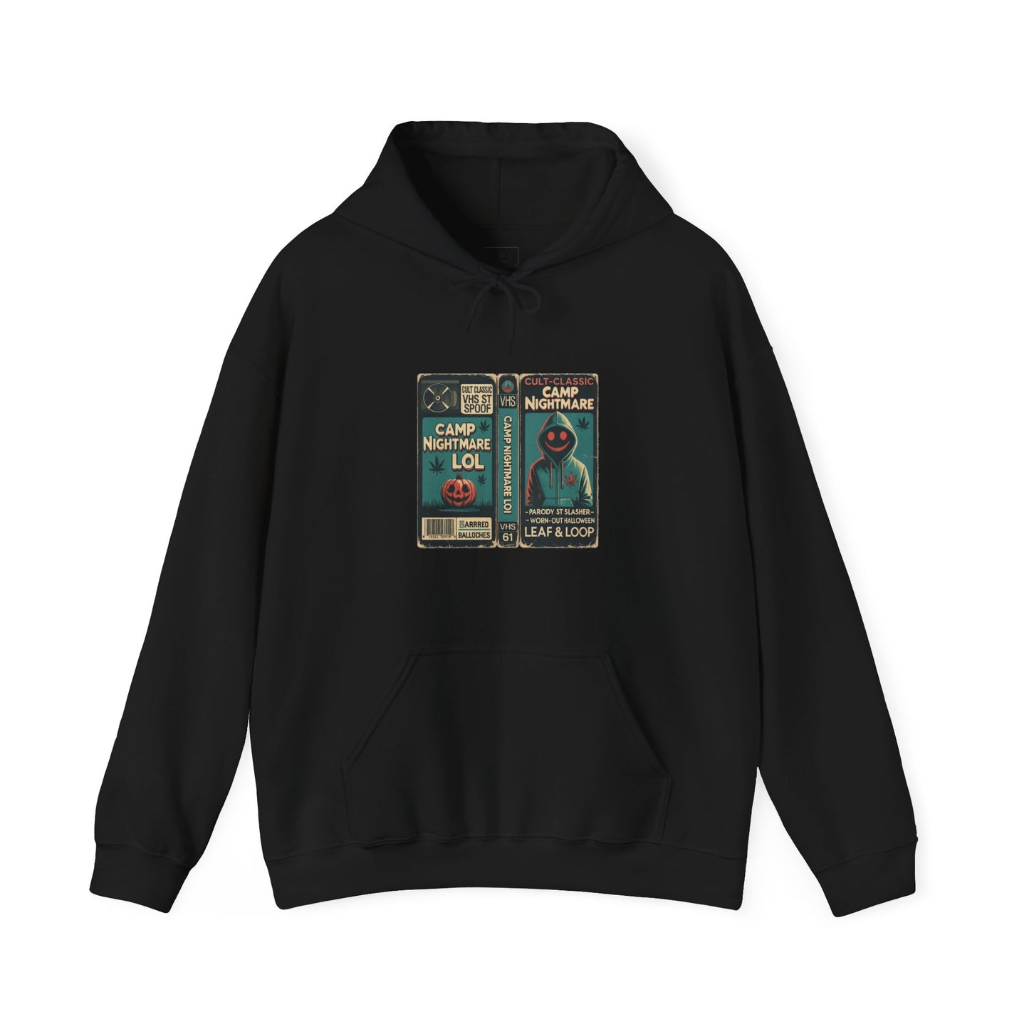 Retro 80s Cult Slasher Camp Nightmare VHS Horror Hoodie