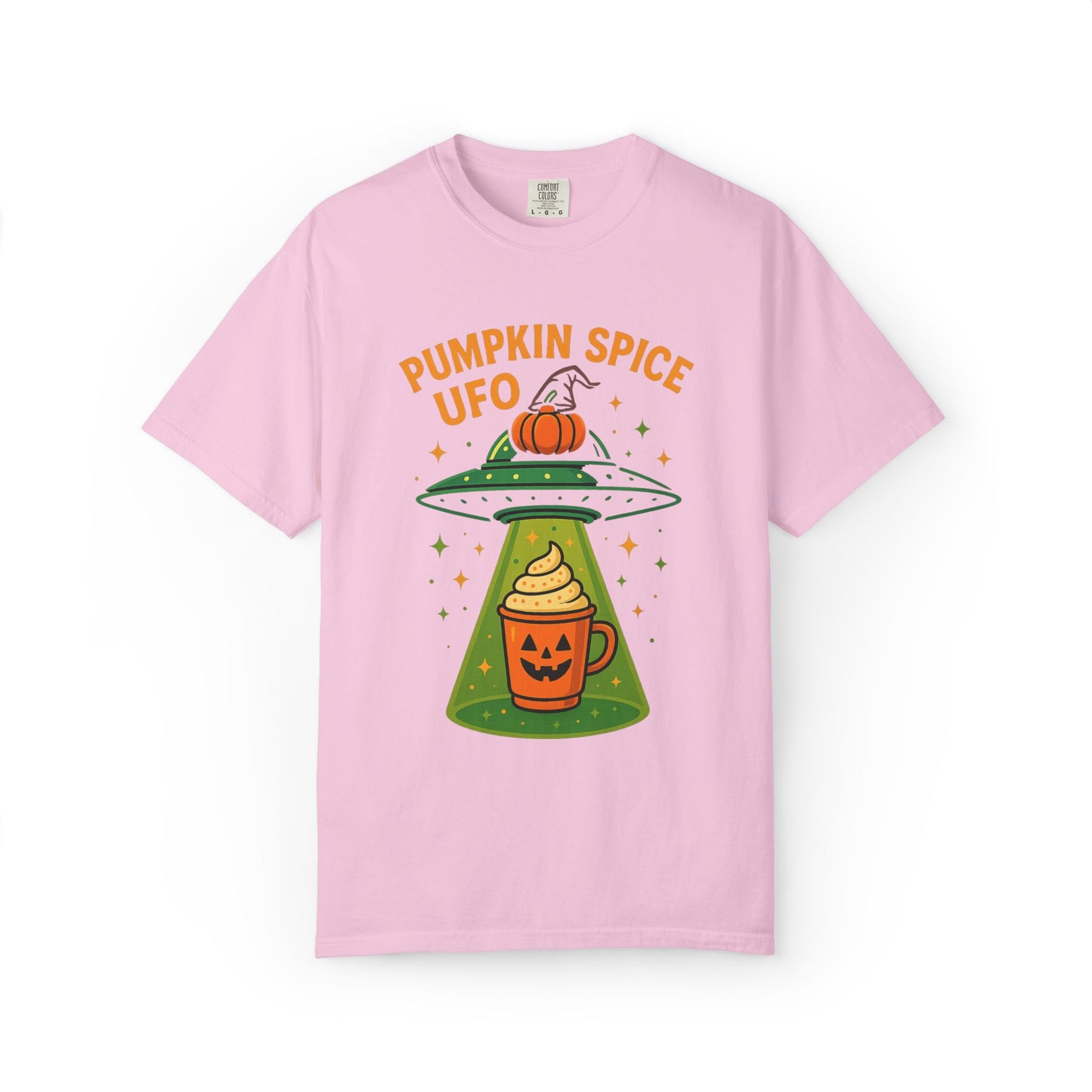 Pumpkin Spice UFO Funny Alien Abduction Coffee T-Shirt