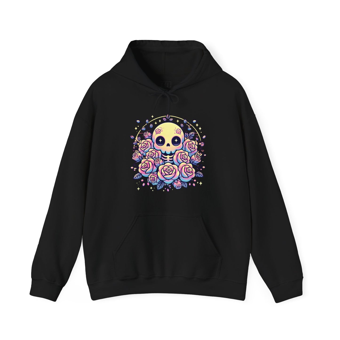 Kawaii Skull and Roses - Pastel Goth Hoodie