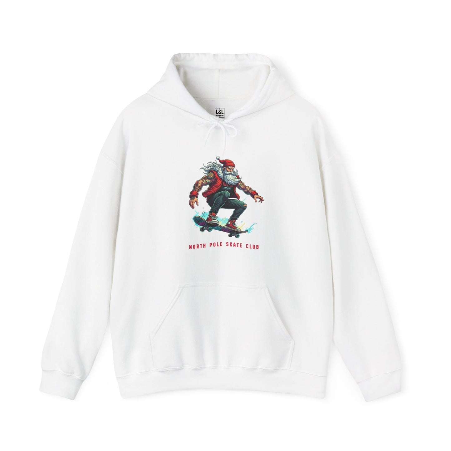 Retro Santa North Pole Skate Club Christmas Hoodie