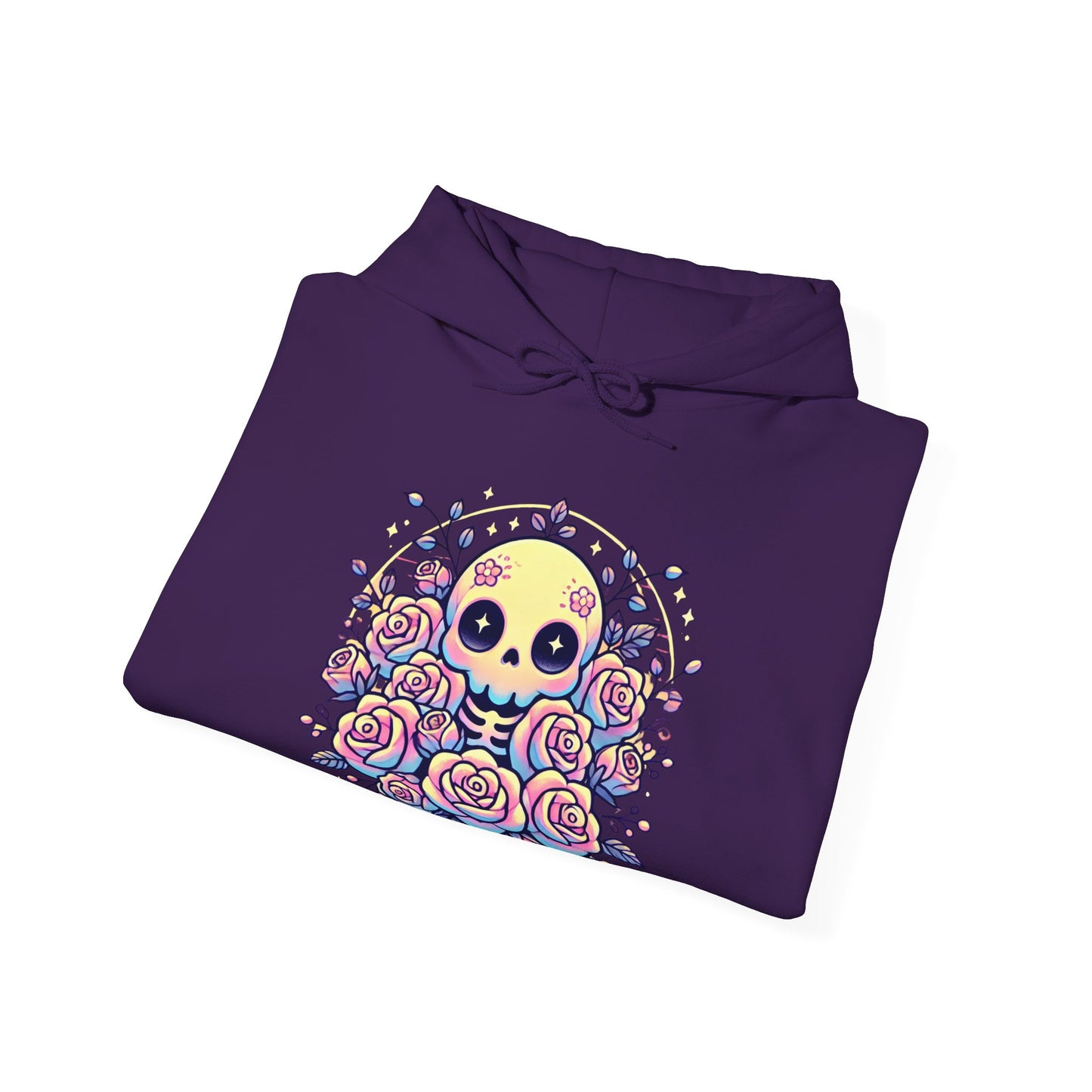 Kawaii Skull and Roses - Pastel Goth Hoodie