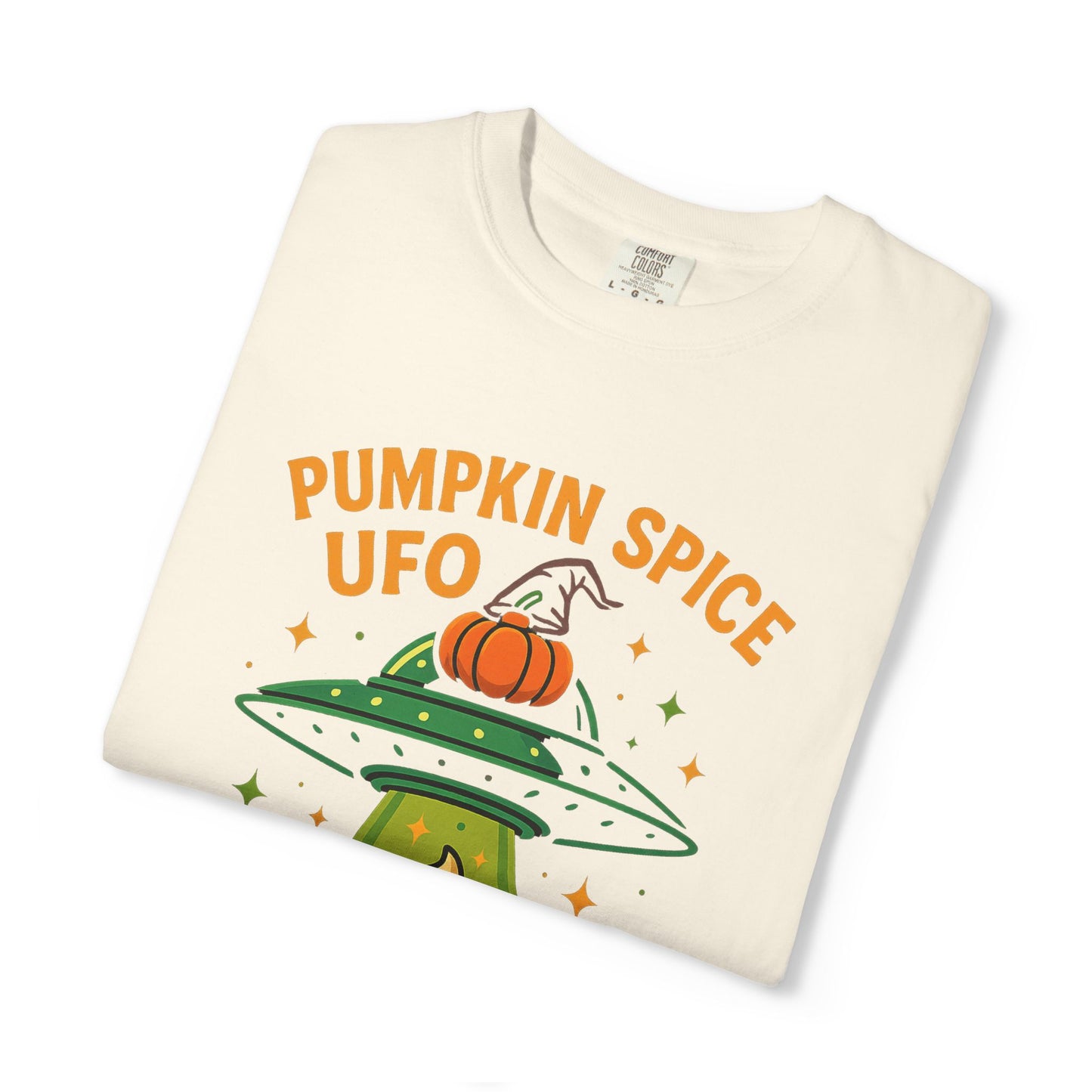 Pumpkin Spice UFO Funny Alien Abduction Coffee T-Shirt