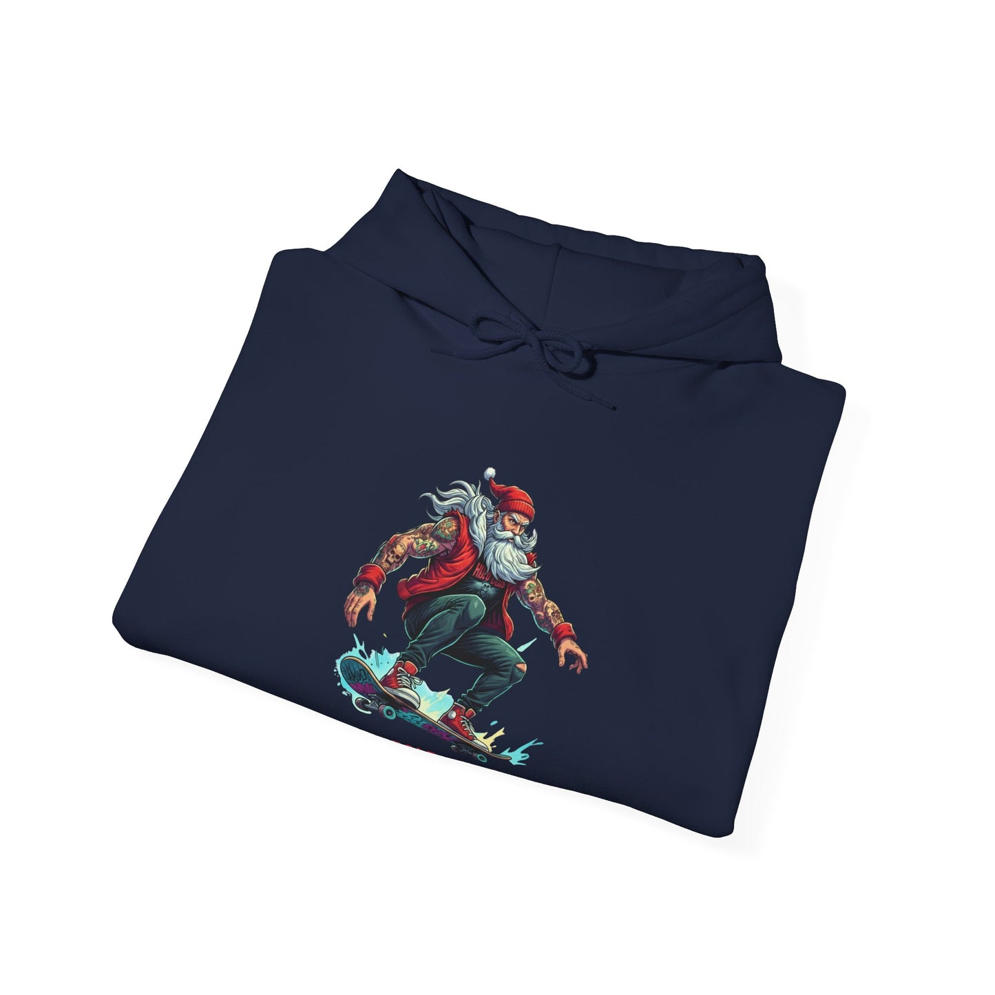 Retro Santa North Pole Skate Club Christmas Hoodie