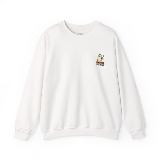 Spooky But Kind Crewneck Retro Sweatshirt