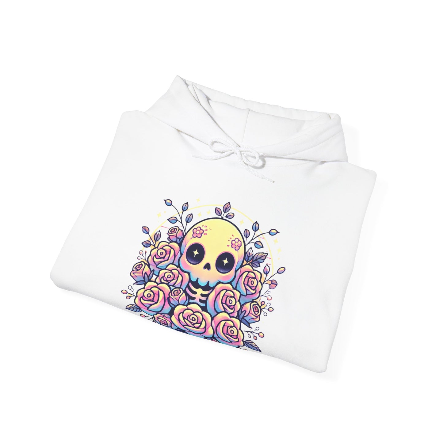 Kawaii Skull and Roses - Pastel Goth Hoodie