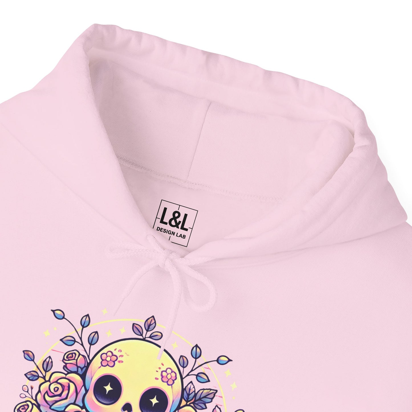 Kawaii Skull and Roses - Pastel Goth Hoodie