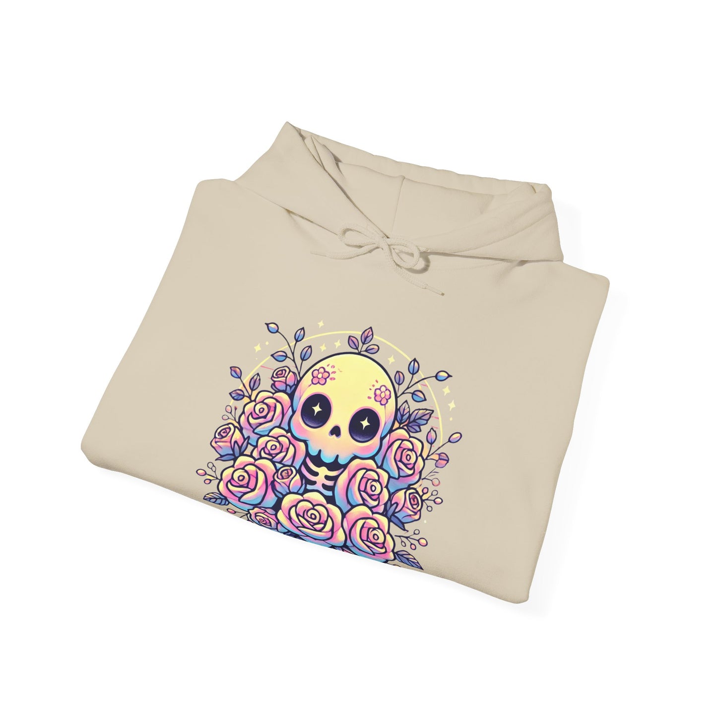 Kawaii Skull and Roses - Pastel Goth Hoodie