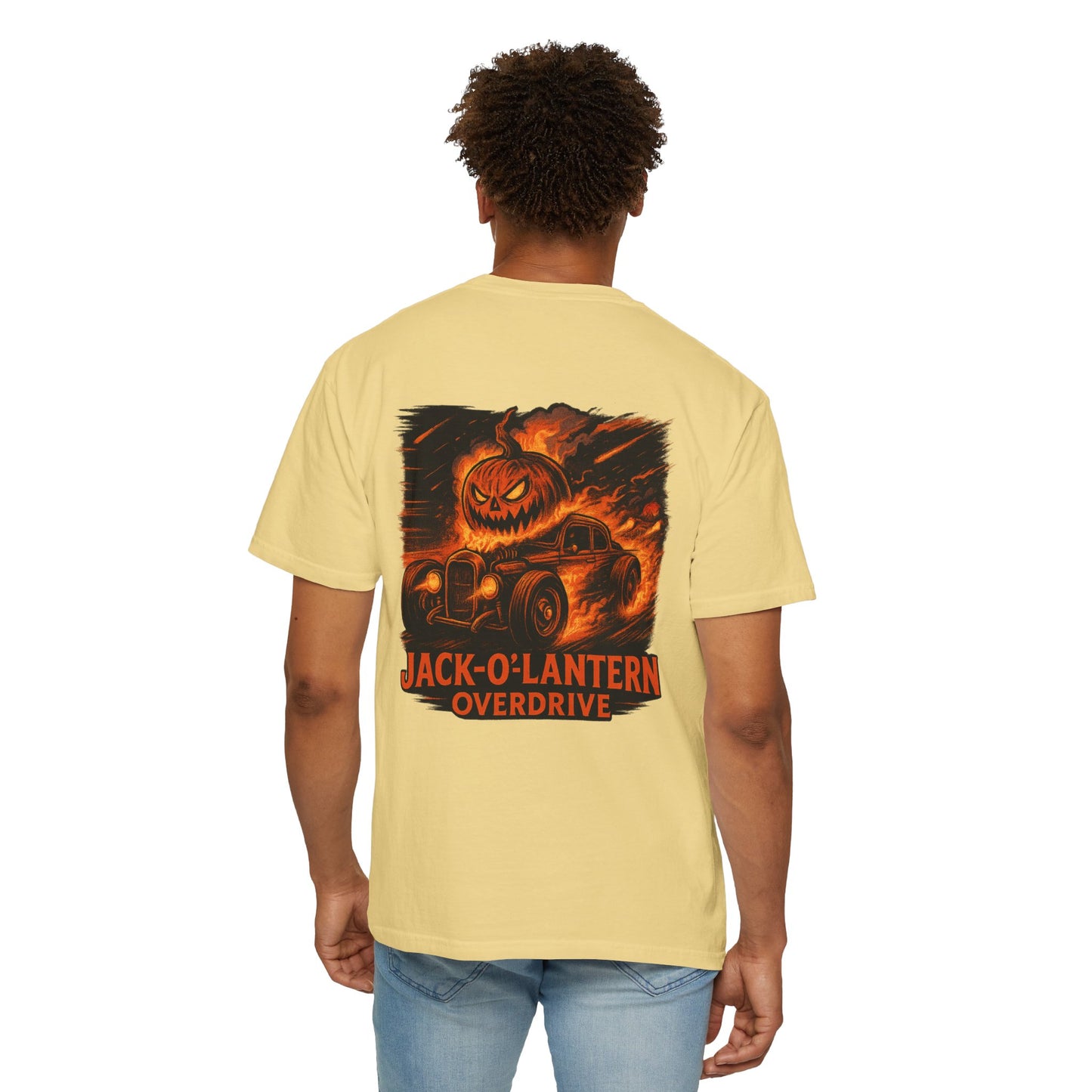 Jack-O-Lantern Overdrive Vintage Hot Rod Pumpkin T-Shirt