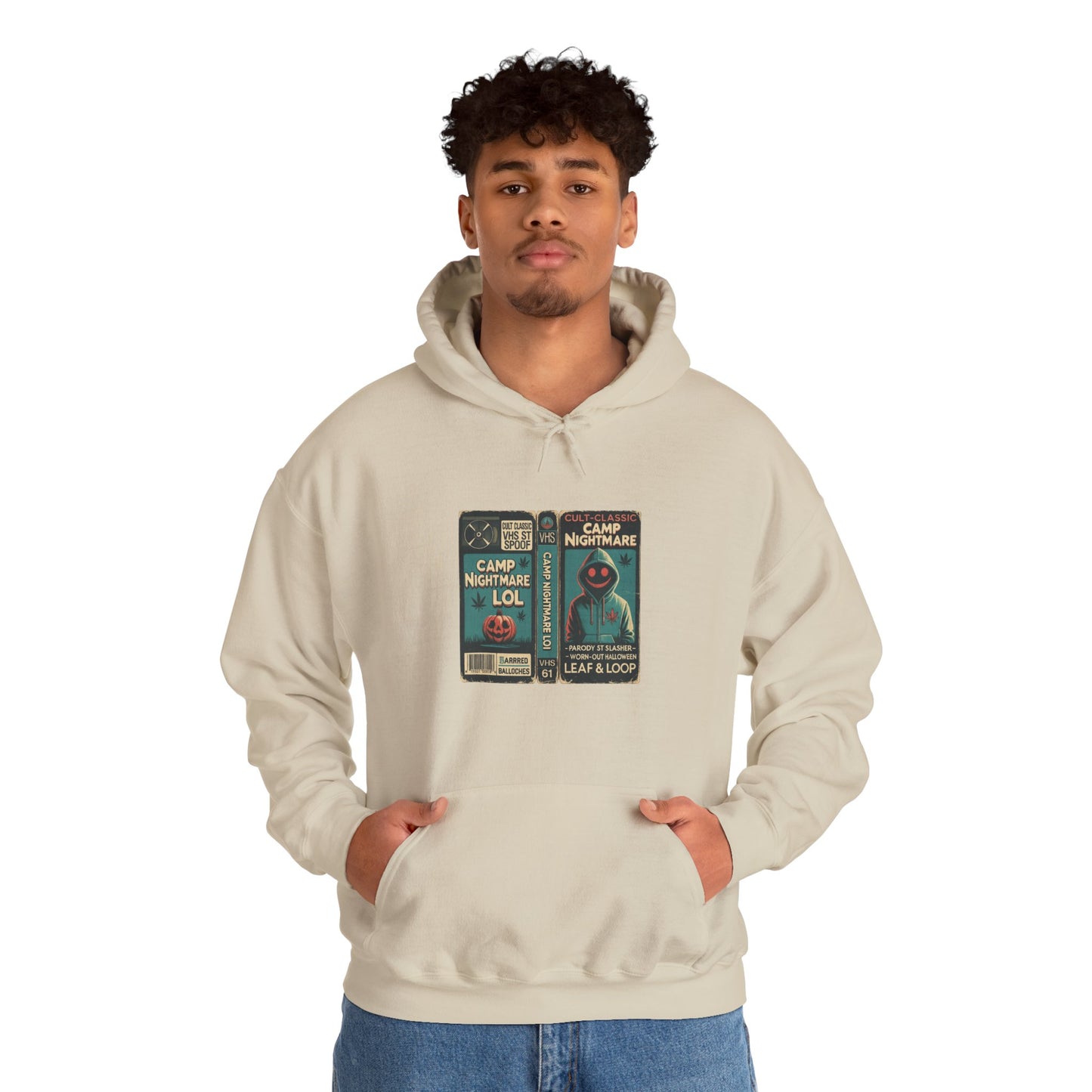 Retro 80s Cult Slasher Camp Nightmare VHS Horror Hoodie