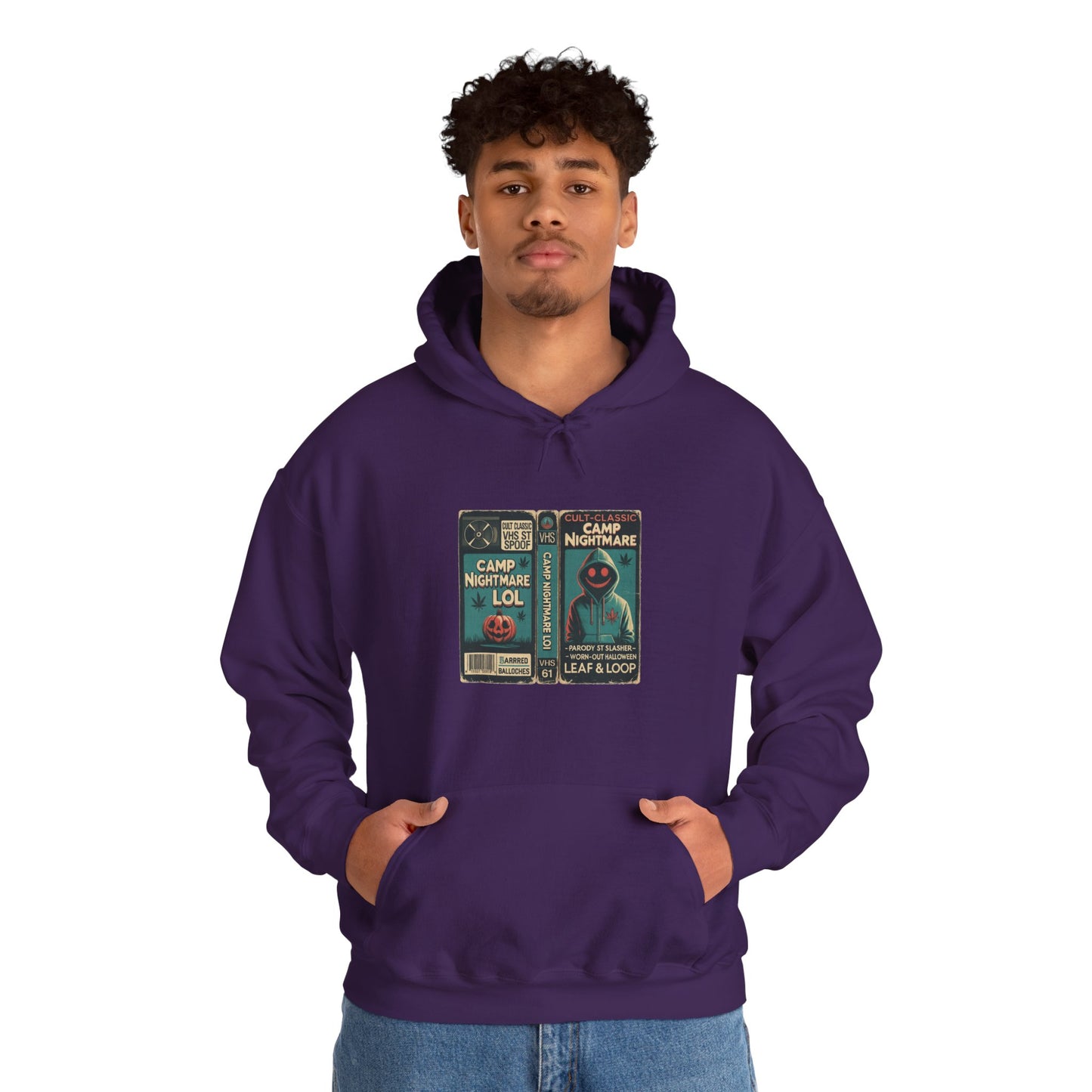 Retro 80s Cult Slasher Camp Nightmare VHS Horror Hoodie