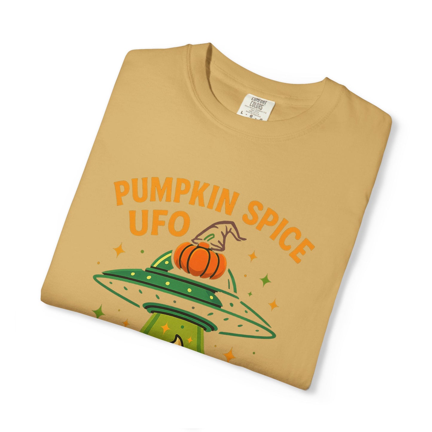 Pumpkin Spice UFO Funny Alien Abduction Coffee T-Shirt