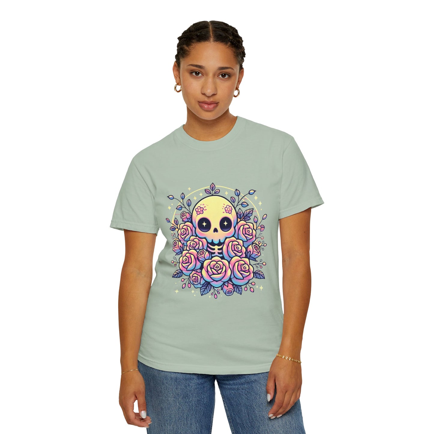 Kawaii Pastel Skull & Roses T-Shirt