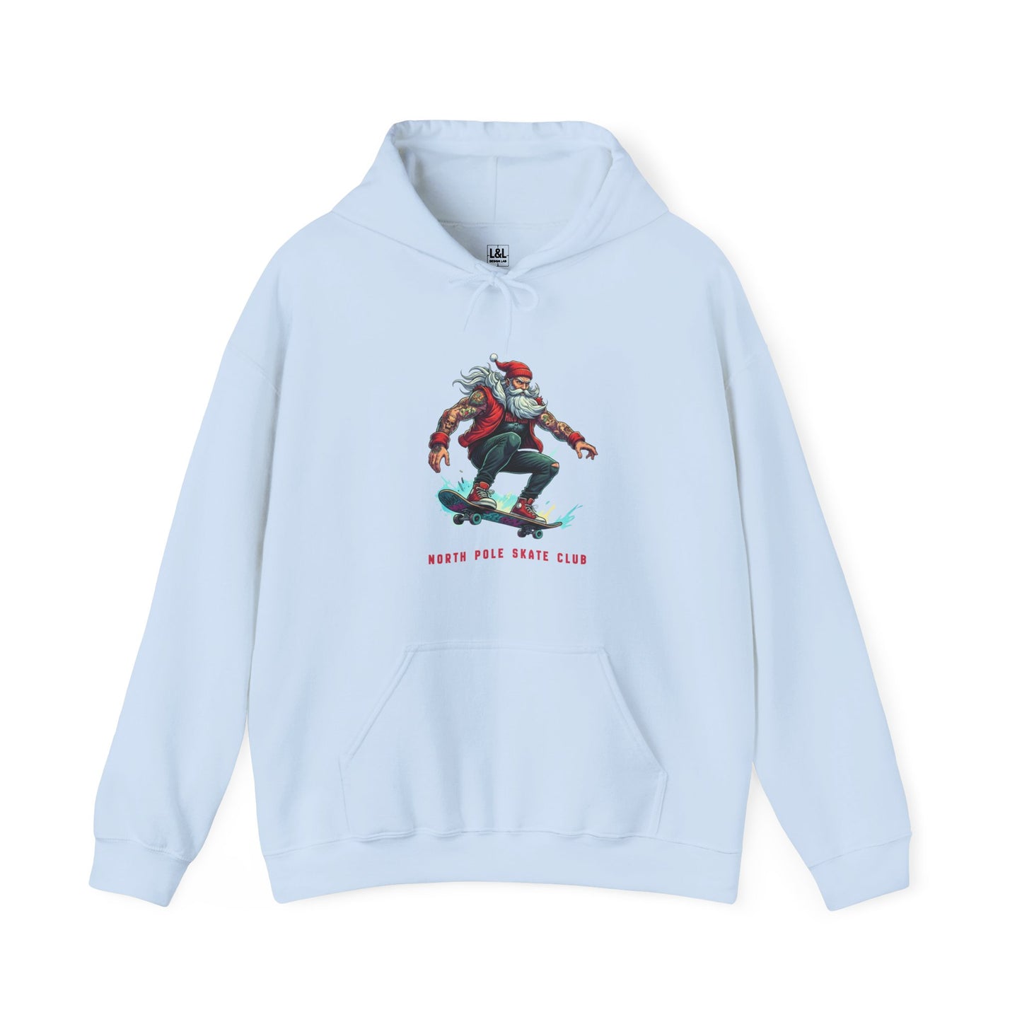 Retro Santa North Pole Skate Club Christmas Hoodie