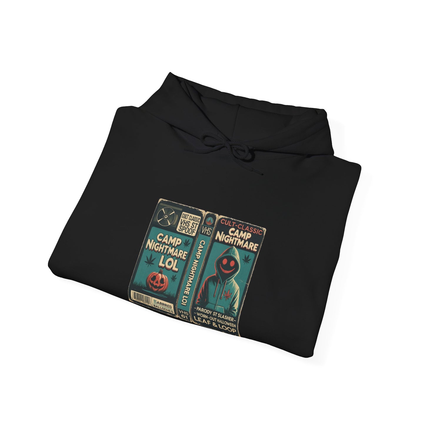 Retro 80s Cult Slasher Camp Nightmare VHS Horror Hoodie