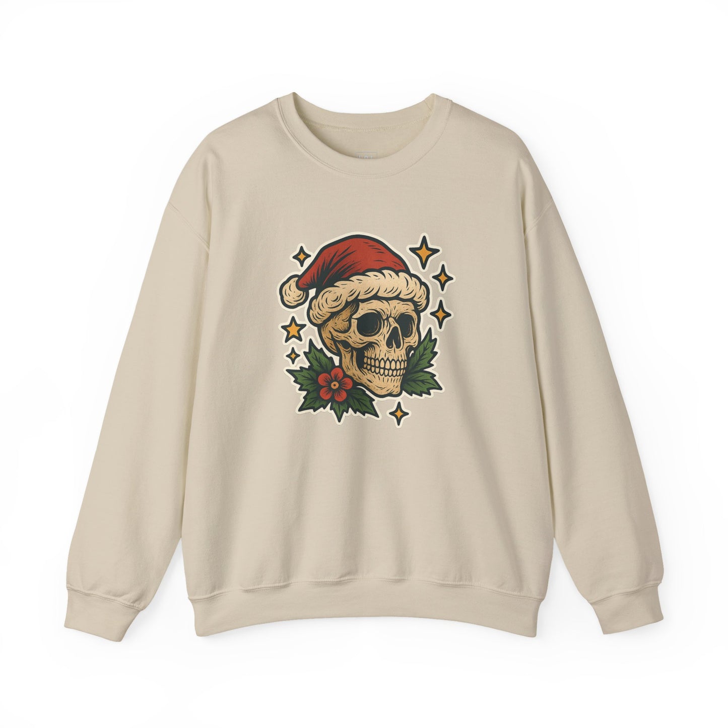 Santa Skull Christmas Floral Sweatshirt