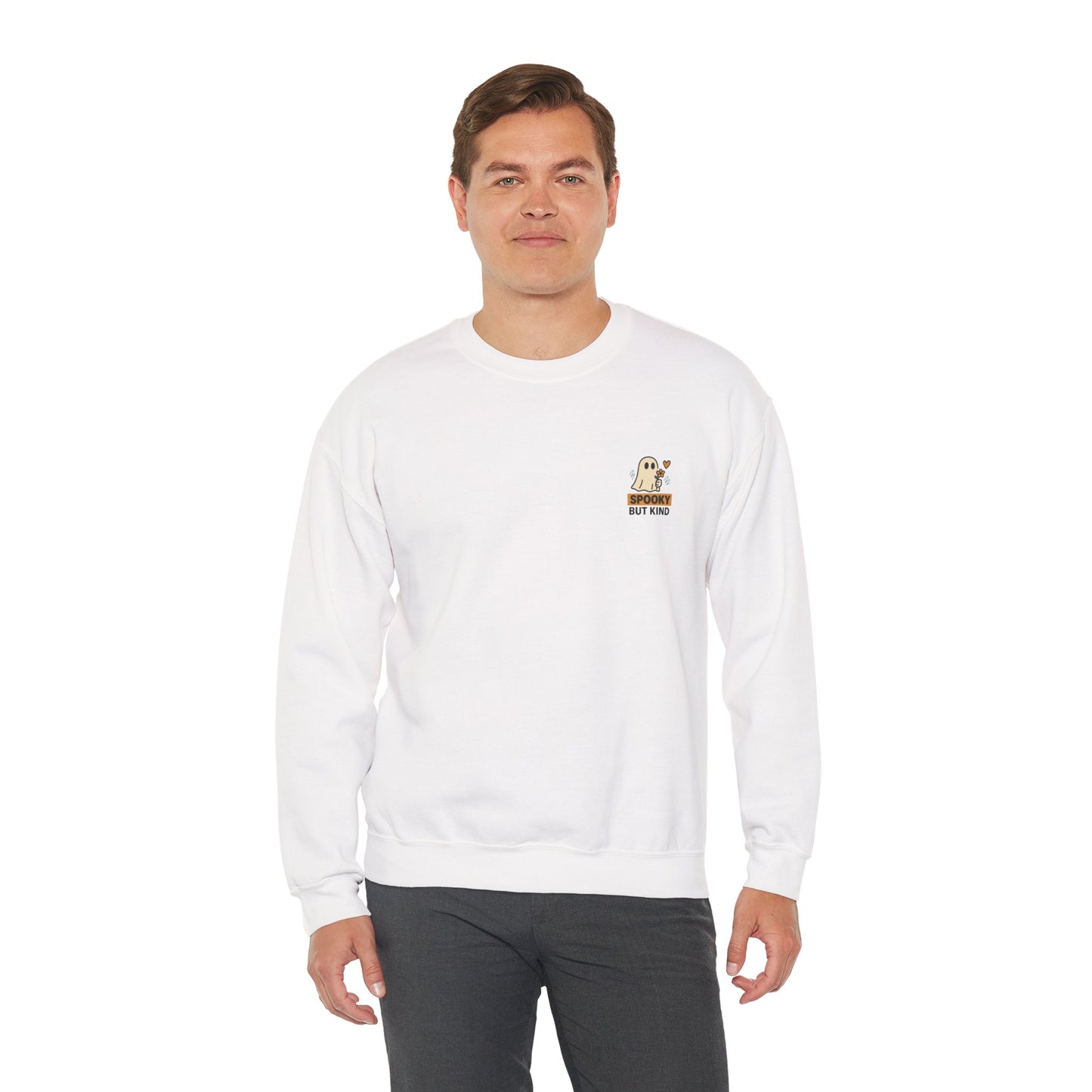 Spooky But Kind Crewneck Retro Sweatshirt