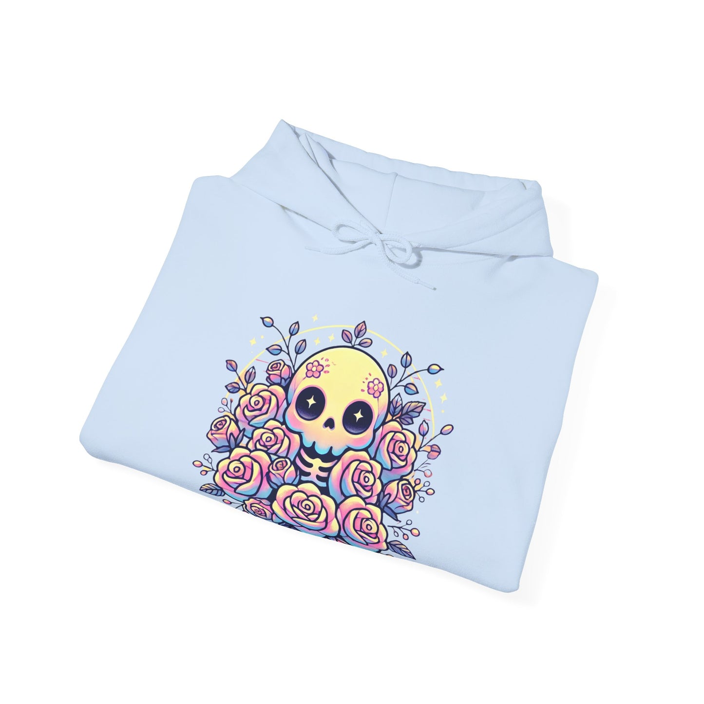Kawaii Skull and Roses - Pastel Goth Hoodie