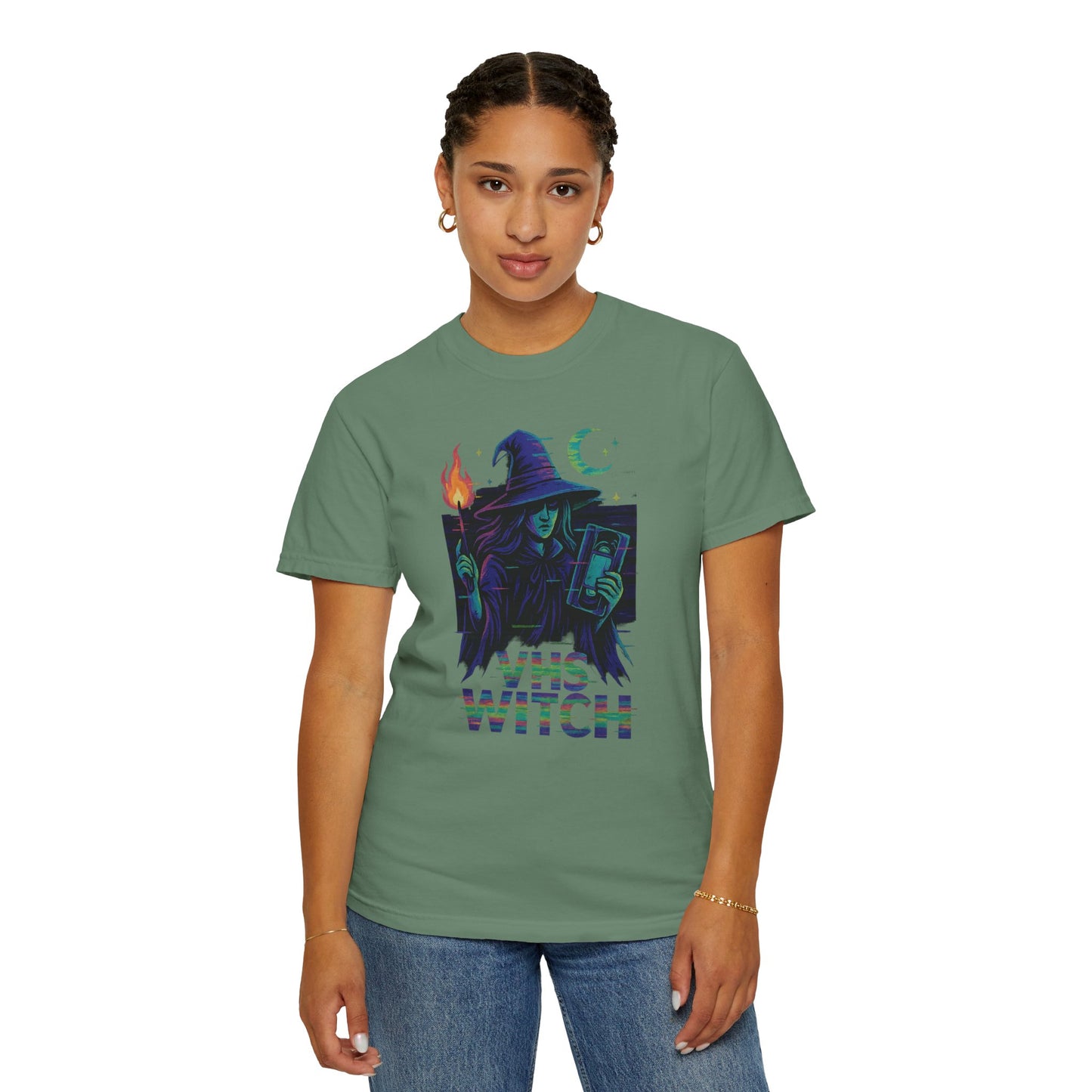 90s Glitch VHS Witch T-Shirt