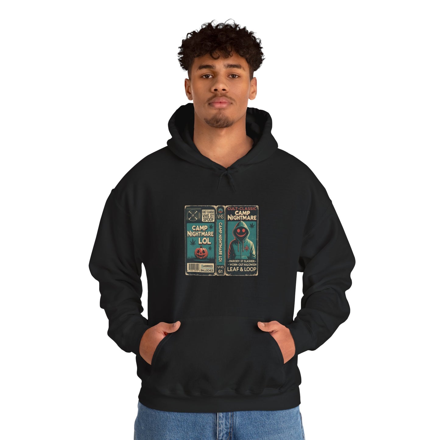 Retro 80s Cult Slasher Camp Nightmare VHS Horror Hoodie
