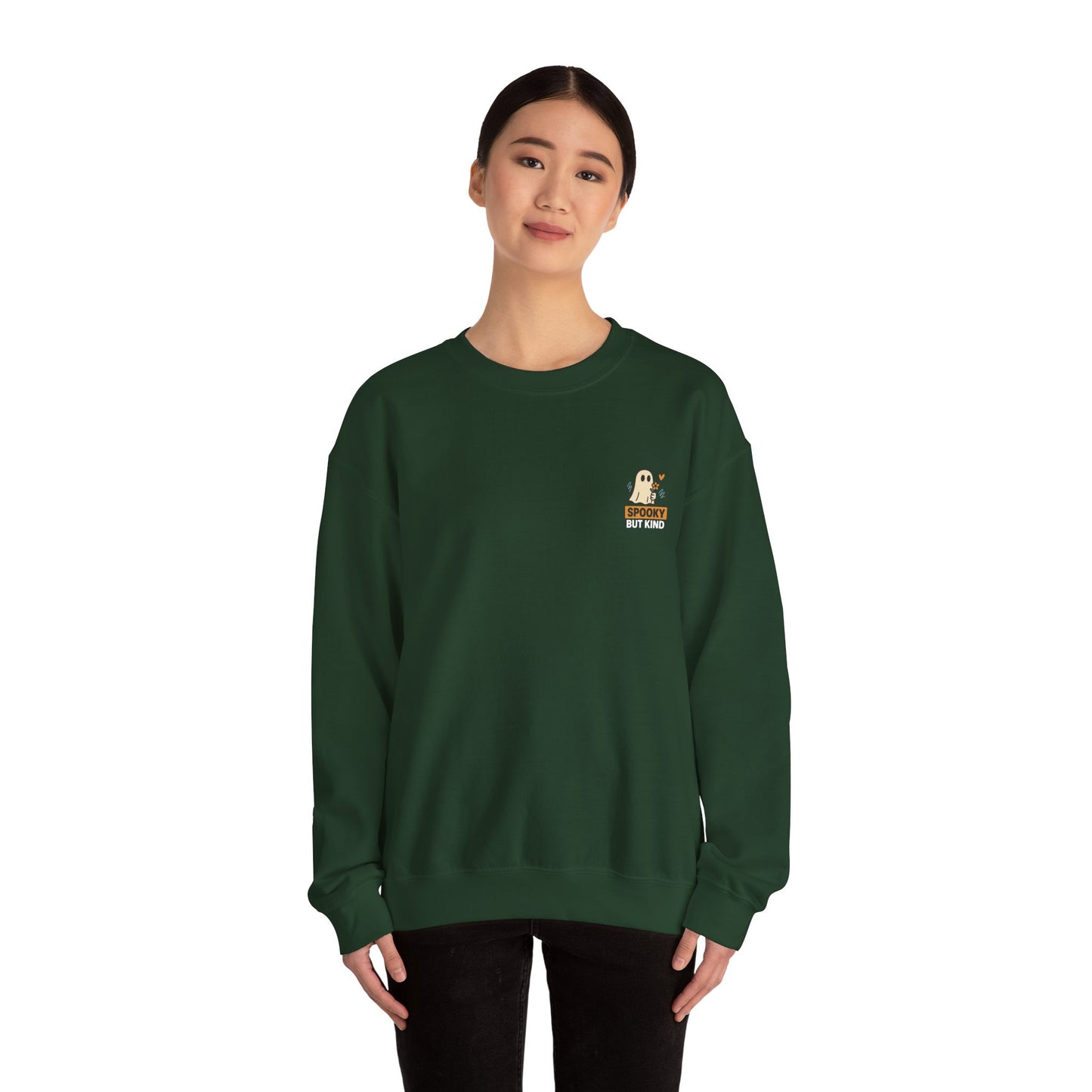 Spooky But Kind Crewneck Retro Sweatshirt