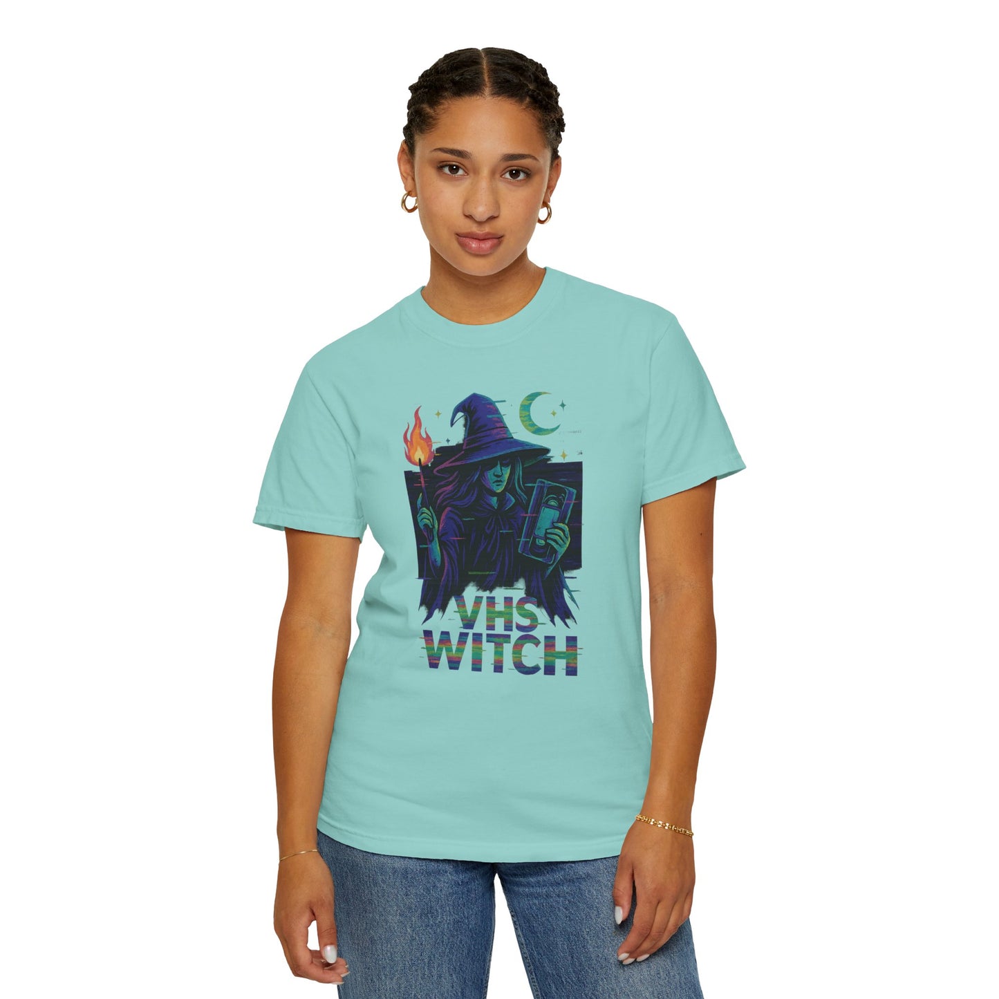90s Glitch VHS Witch T-Shirt