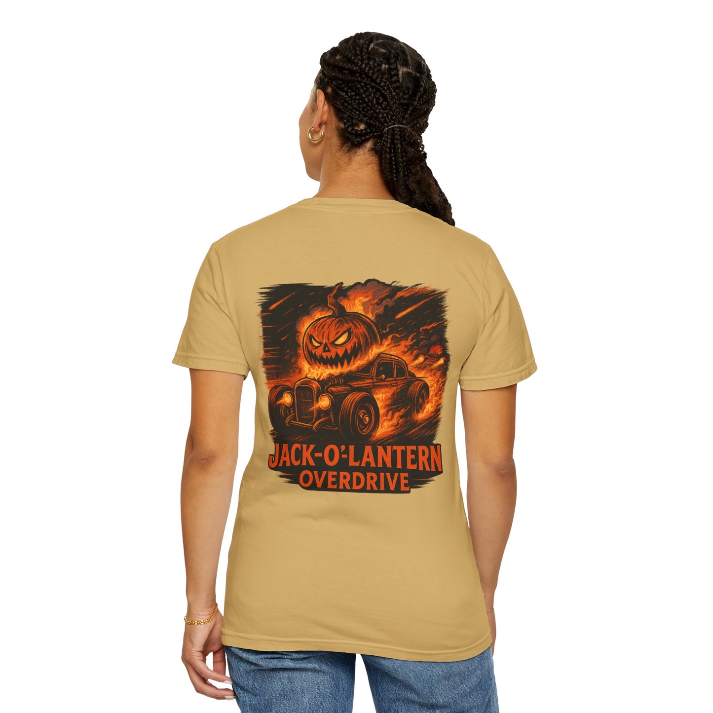 Jack-O-Lantern Overdrive Vintage Hot Rod Pumpkin T-Shirt