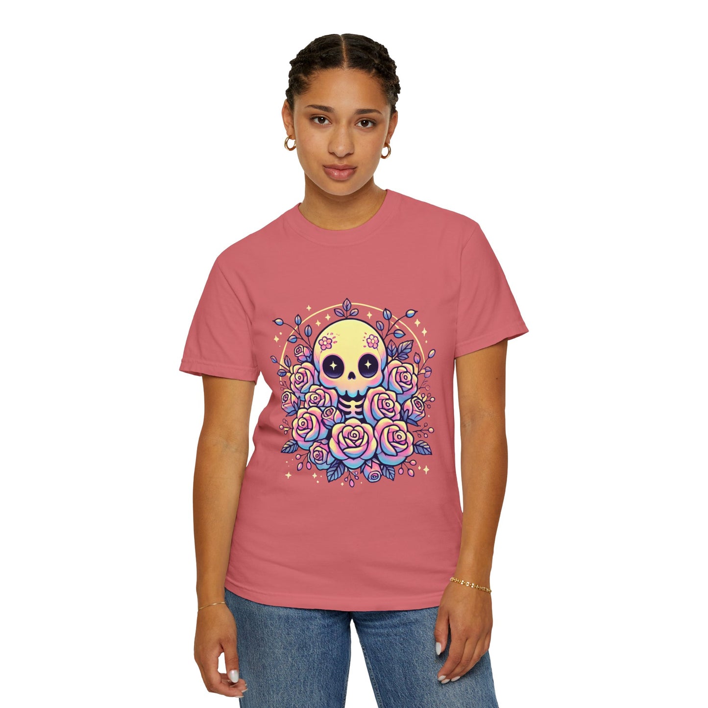 Kawaii Pastel Skull & Roses T-Shirt