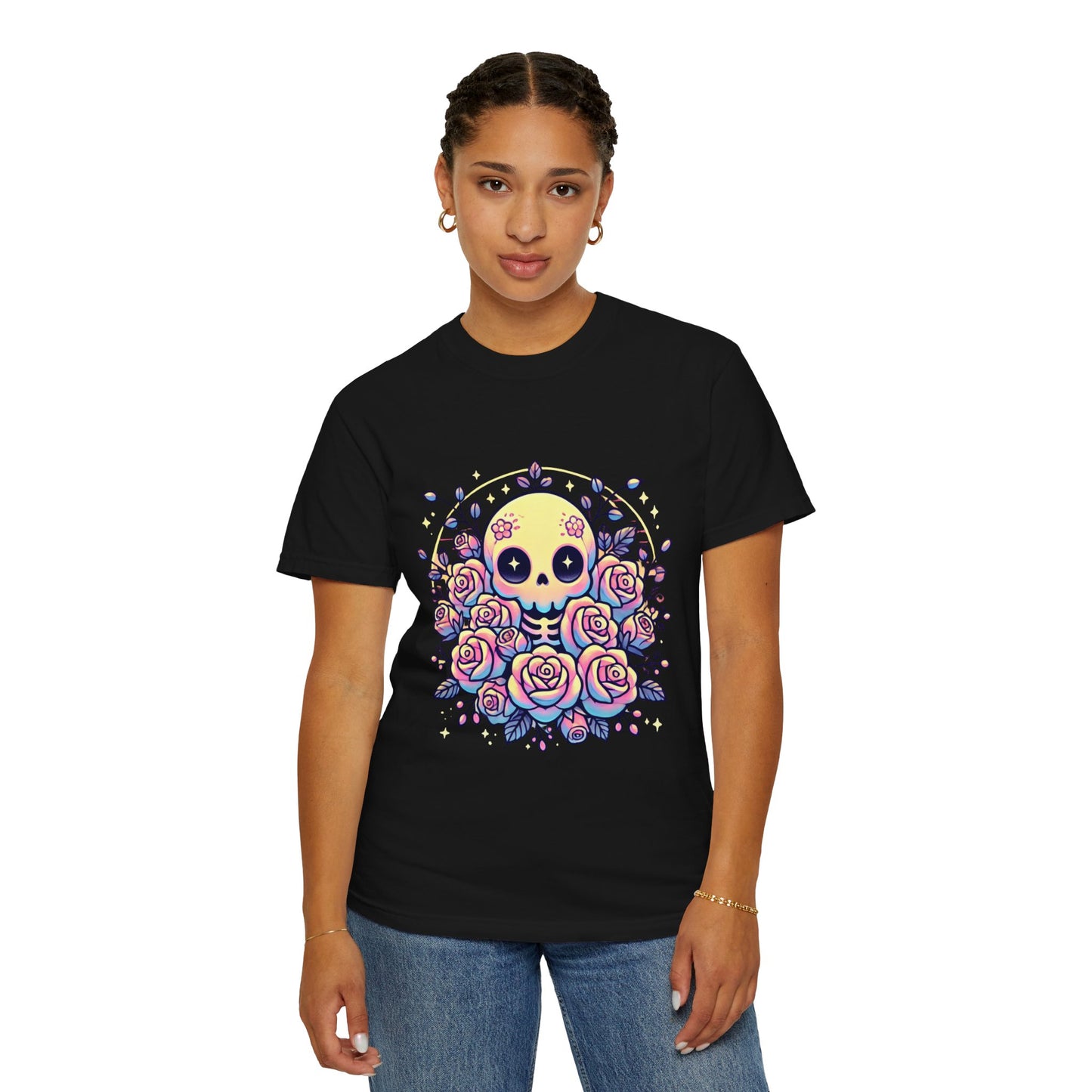 Kawaii Pastel Skull & Roses T-Shirt