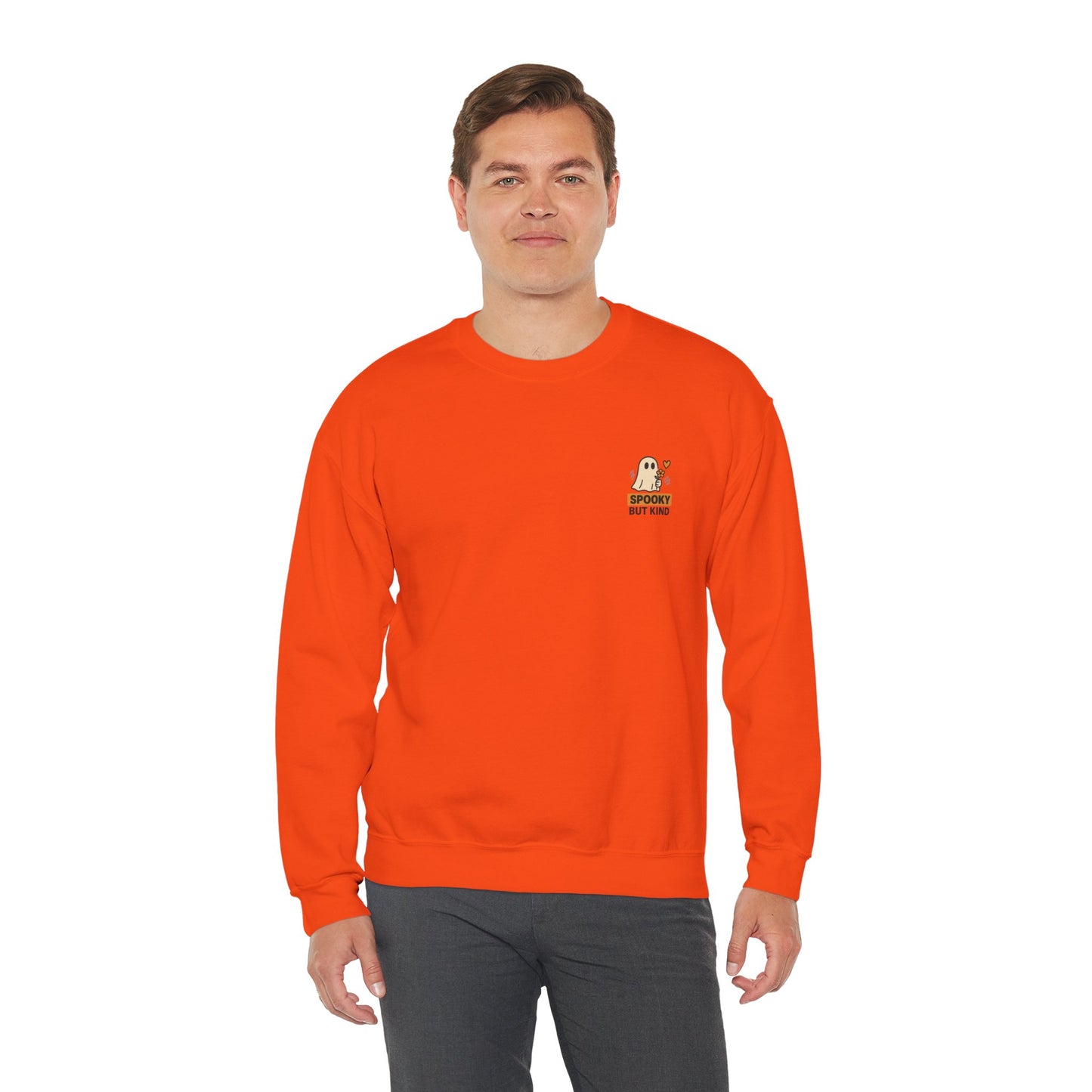 Spooky But Kind Crewneck Retro Sweatshirt