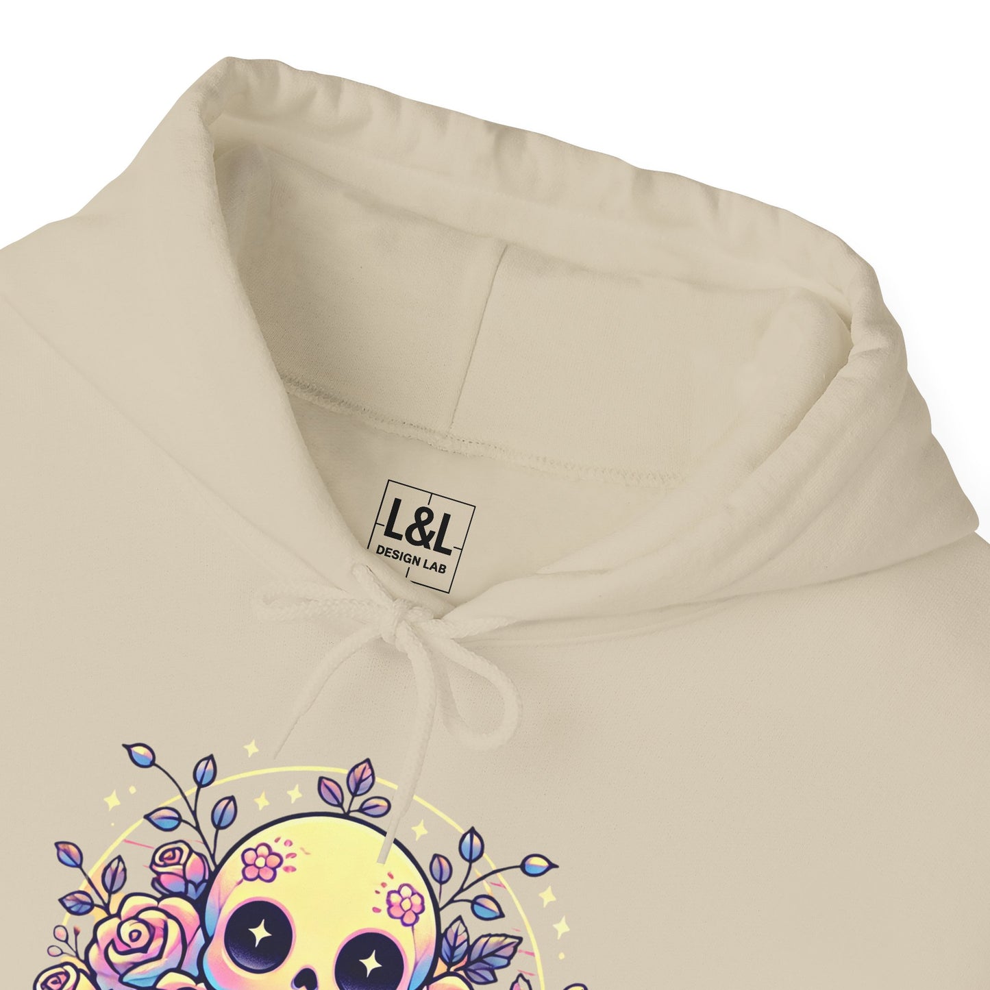 Kawaii Skull and Roses - Pastel Goth Hoodie