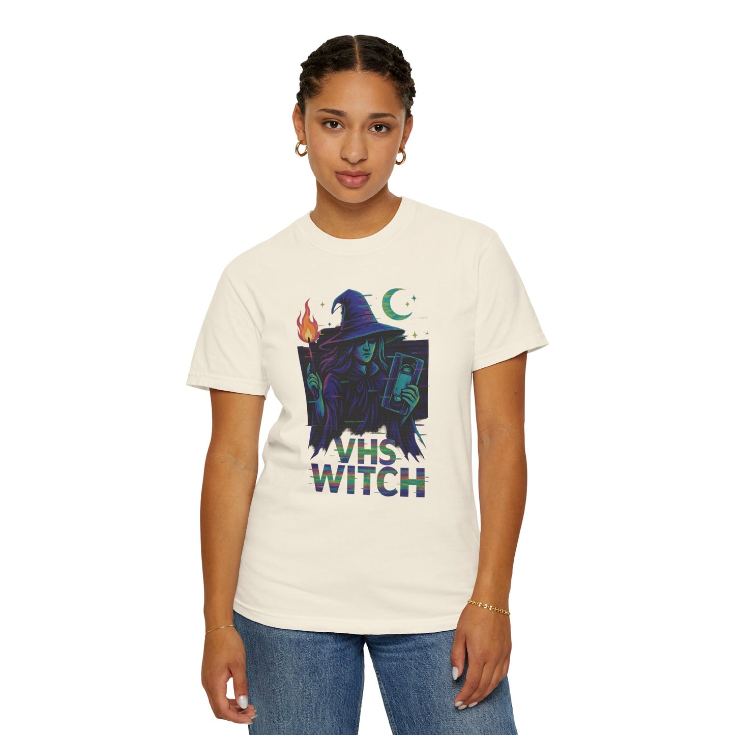 90s Glitch VHS Witch T-Shirt