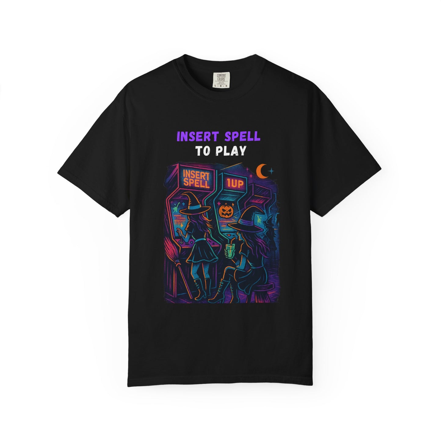 Insert Spell to Play Arcade Witch T-Shirt