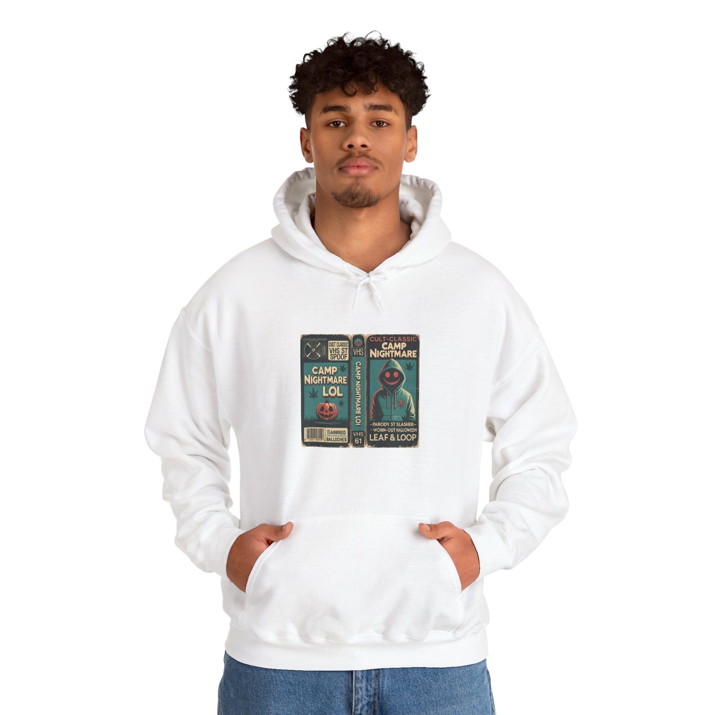 Retro 80s Cult Slasher Camp Nightmare VHS Horror Hoodie