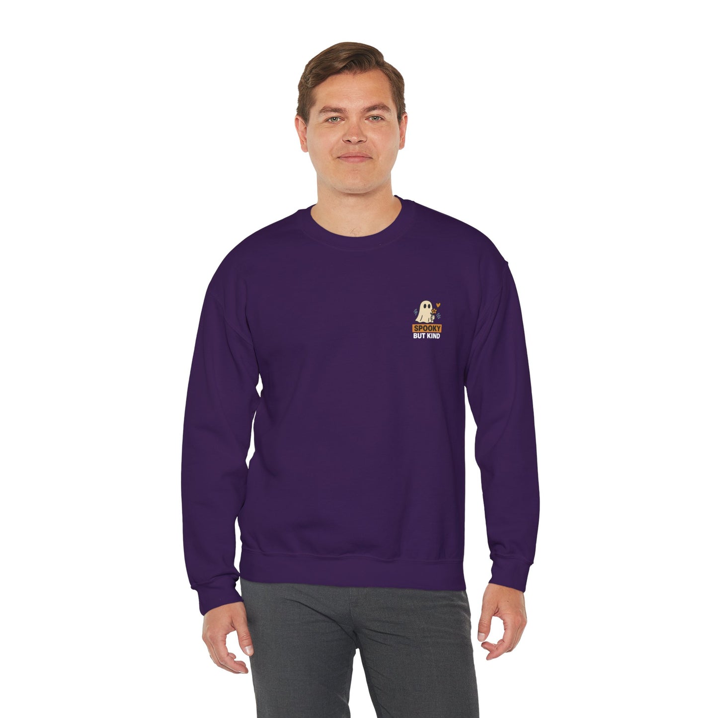 Spooky But Kind Crewneck Retro Sweatshirt