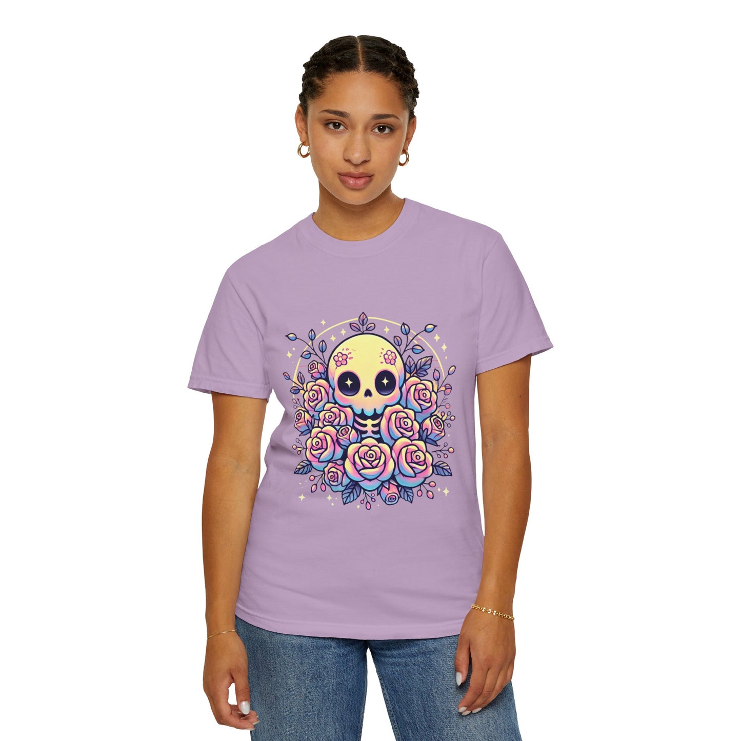 Kawaii Pastel Skull & Roses T-Shirt