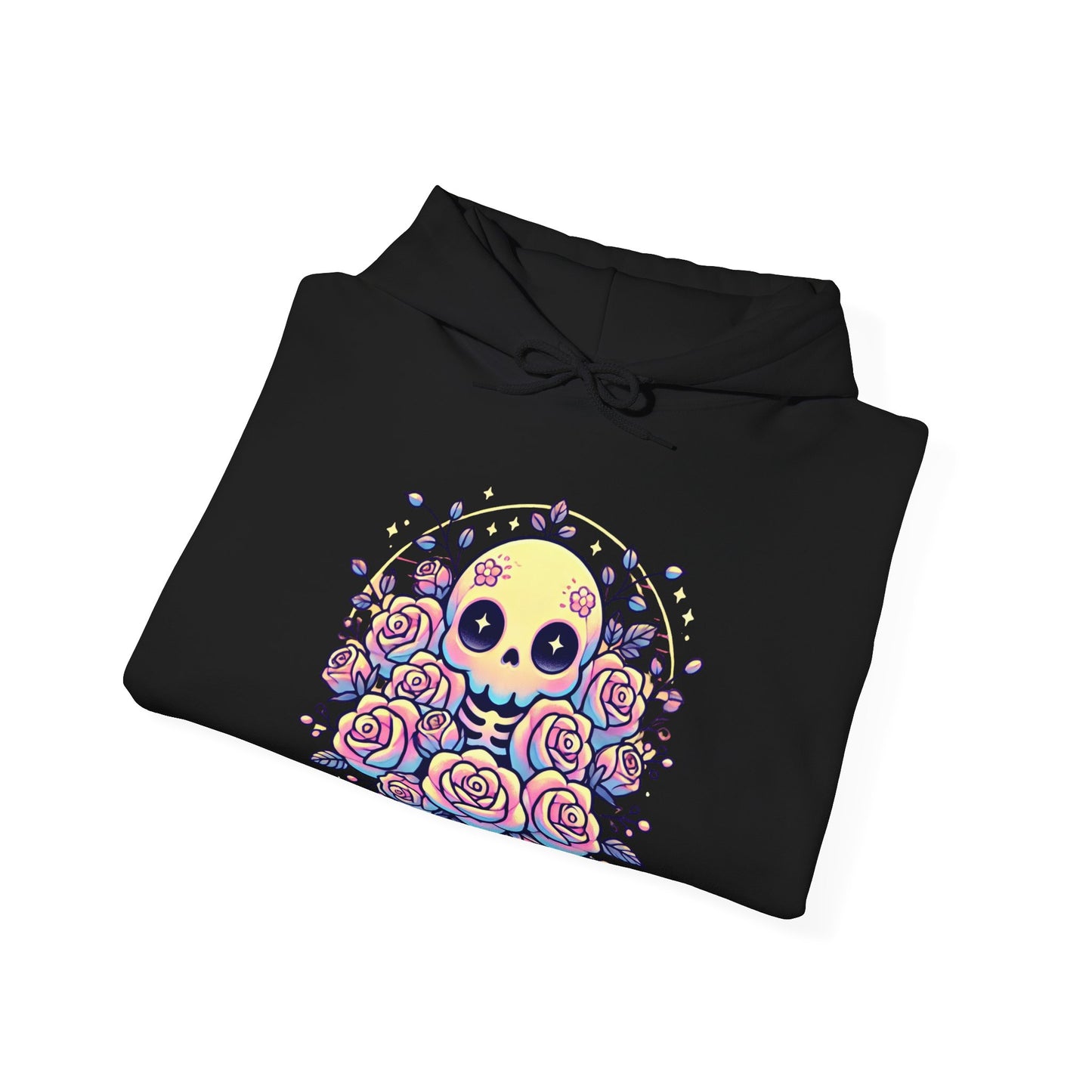 Kawaii Skull and Roses - Pastel Goth Hoodie