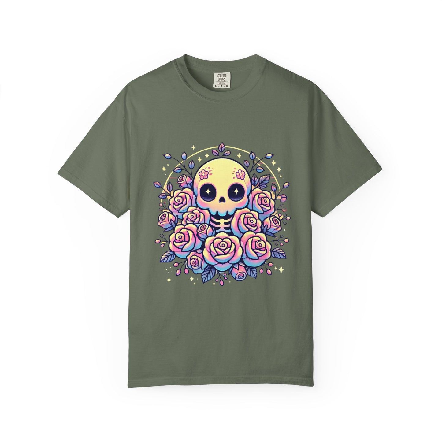 Kawaii Pastel Skull & Roses T-Shirt