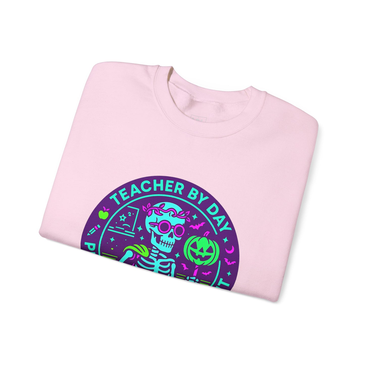 Teacher by Day, Pumpkin Queen by Night Crewneck Sweatshirt