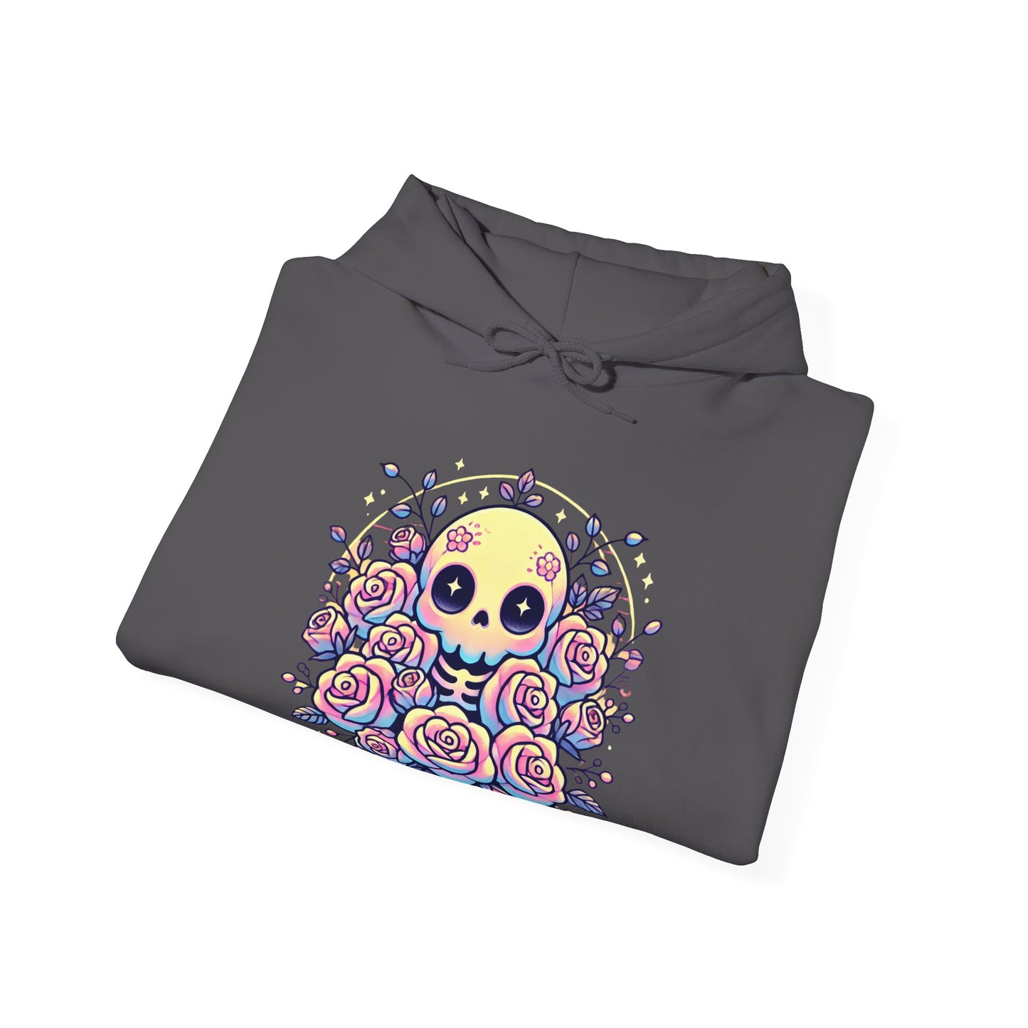 Kawaii Skull and Roses - Pastel Goth Hoodie
