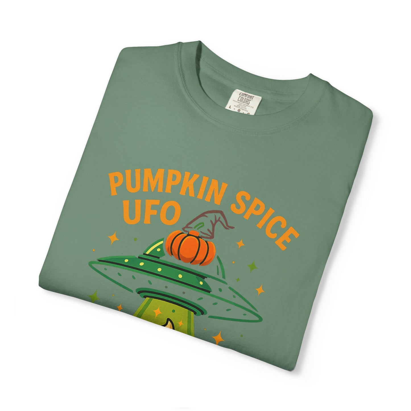 Pumpkin Spice UFO Funny Alien Abduction Coffee T-Shirt