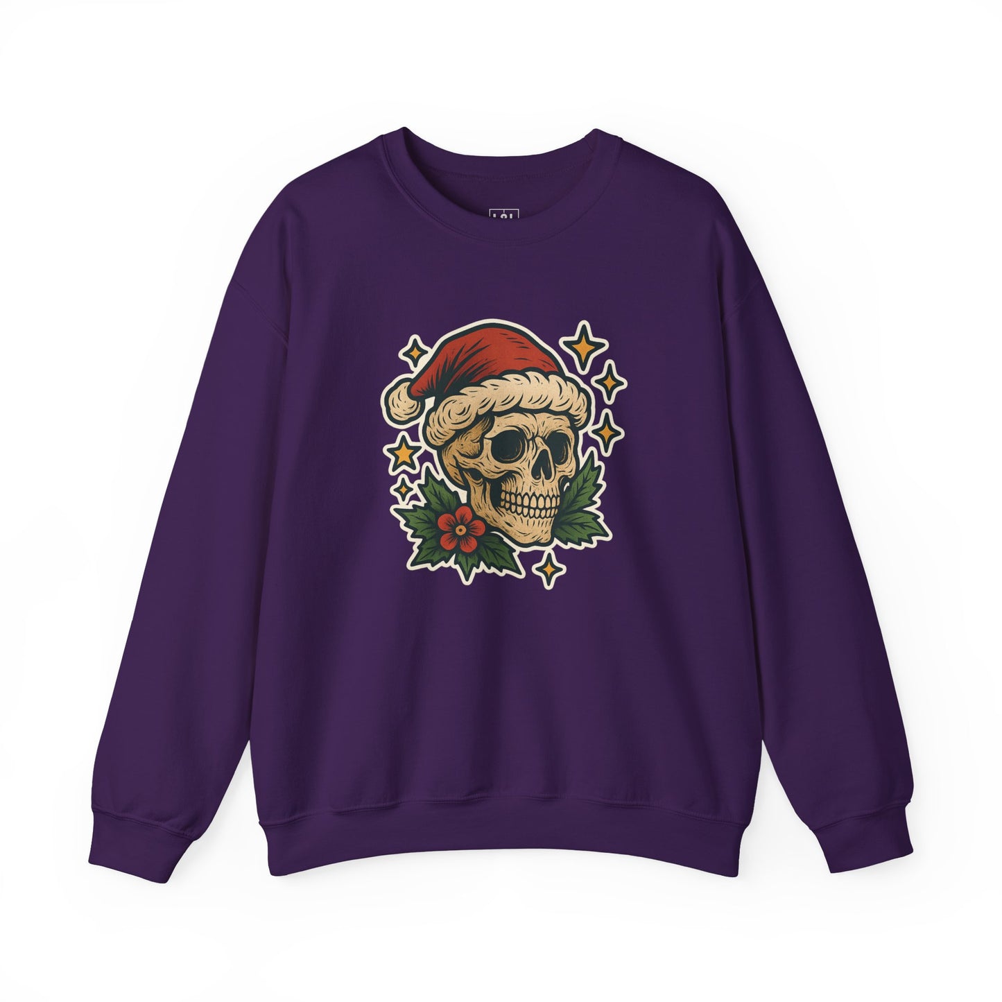 Santa Skull Christmas Floral Sweatshirt