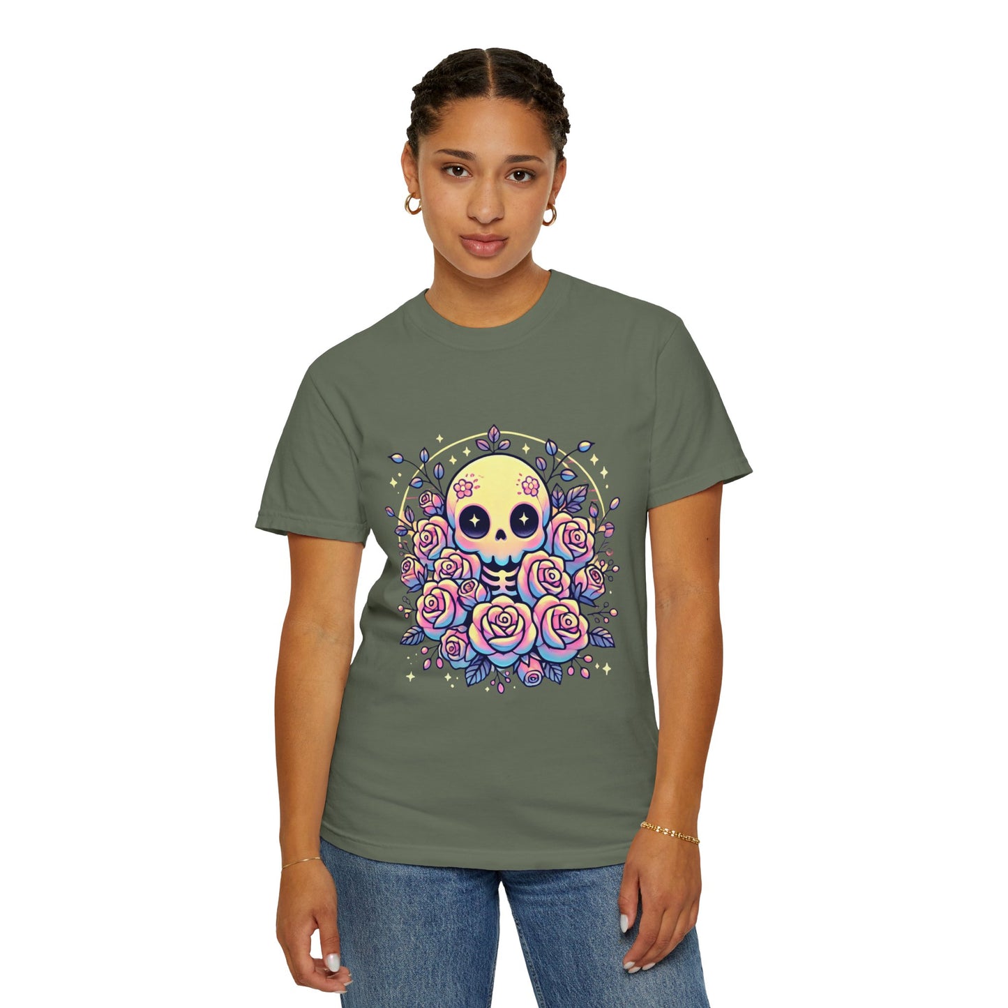 Kawaii Pastel Skull & Roses T-Shirt