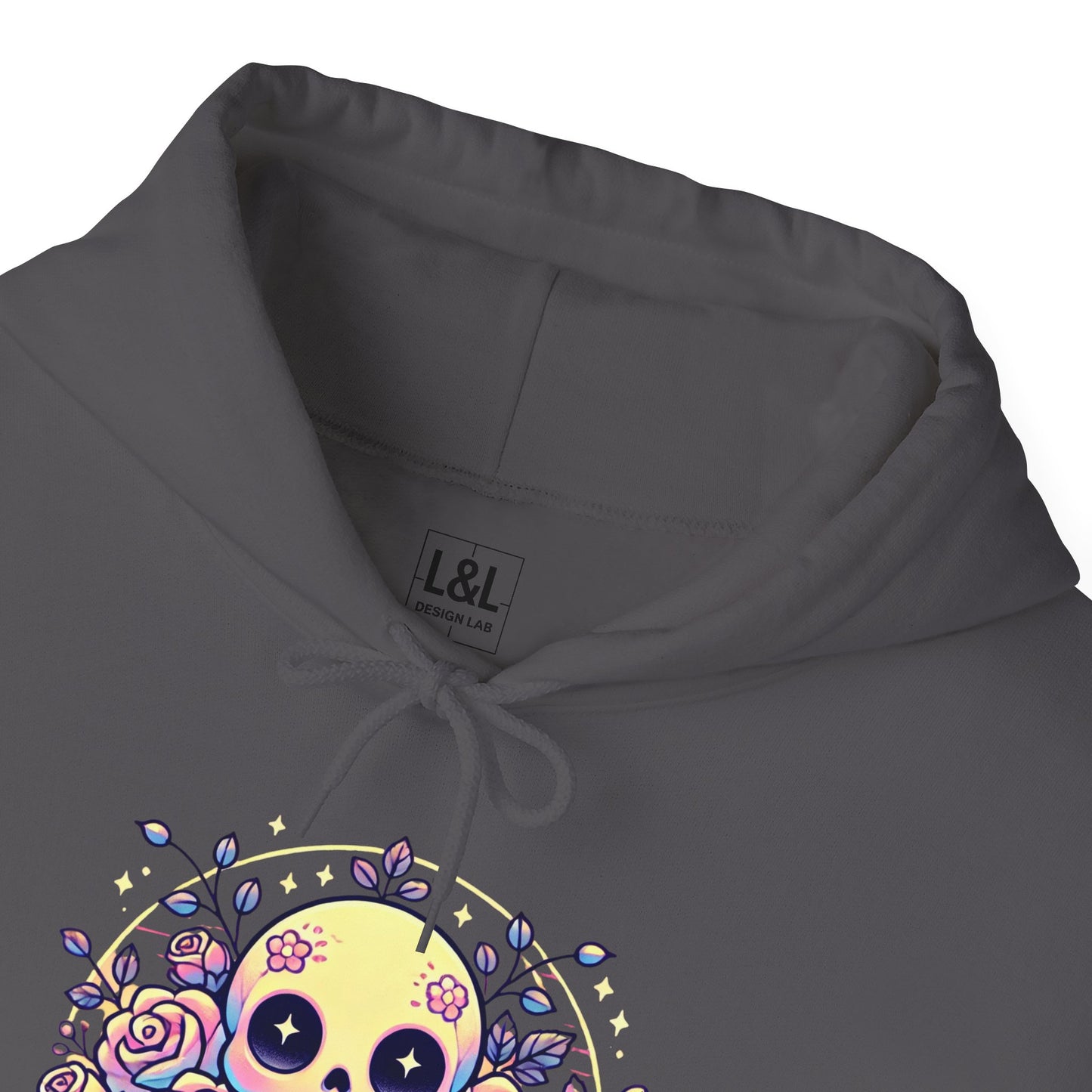 Kawaii Skull and Roses - Pastel Goth Hoodie